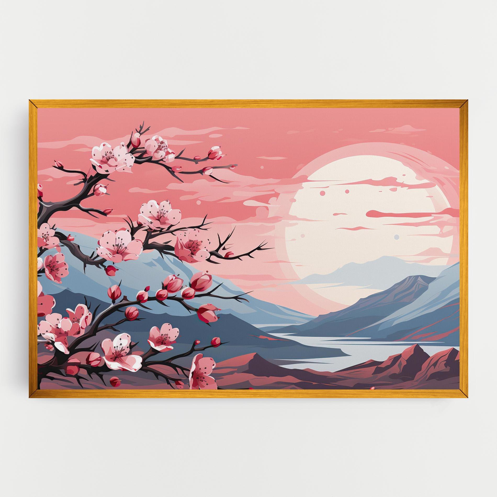 Leinwandbild Chinese Cherry Blossoms mockup 0