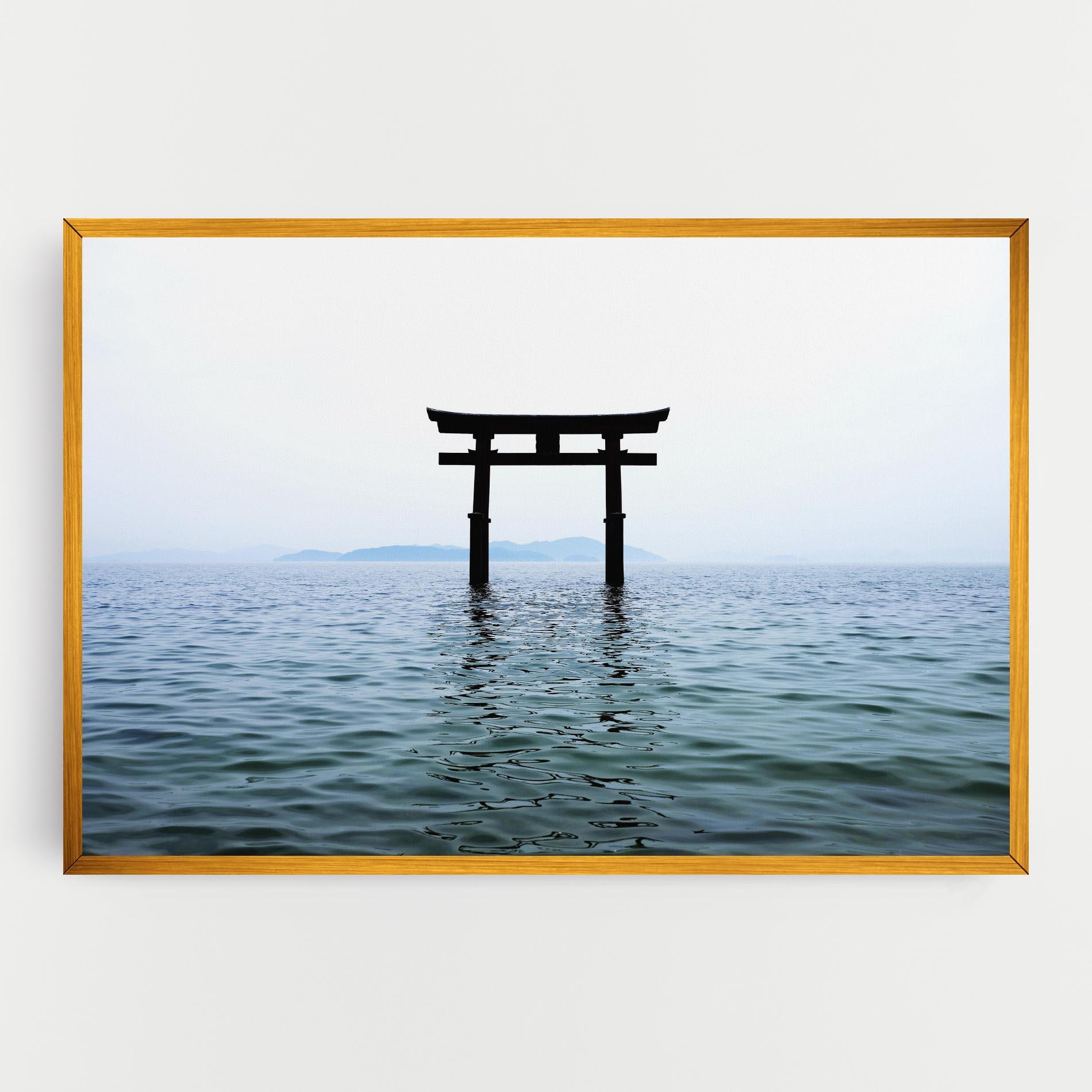 Leinwandbild Japan Lake Gate mockup 0
