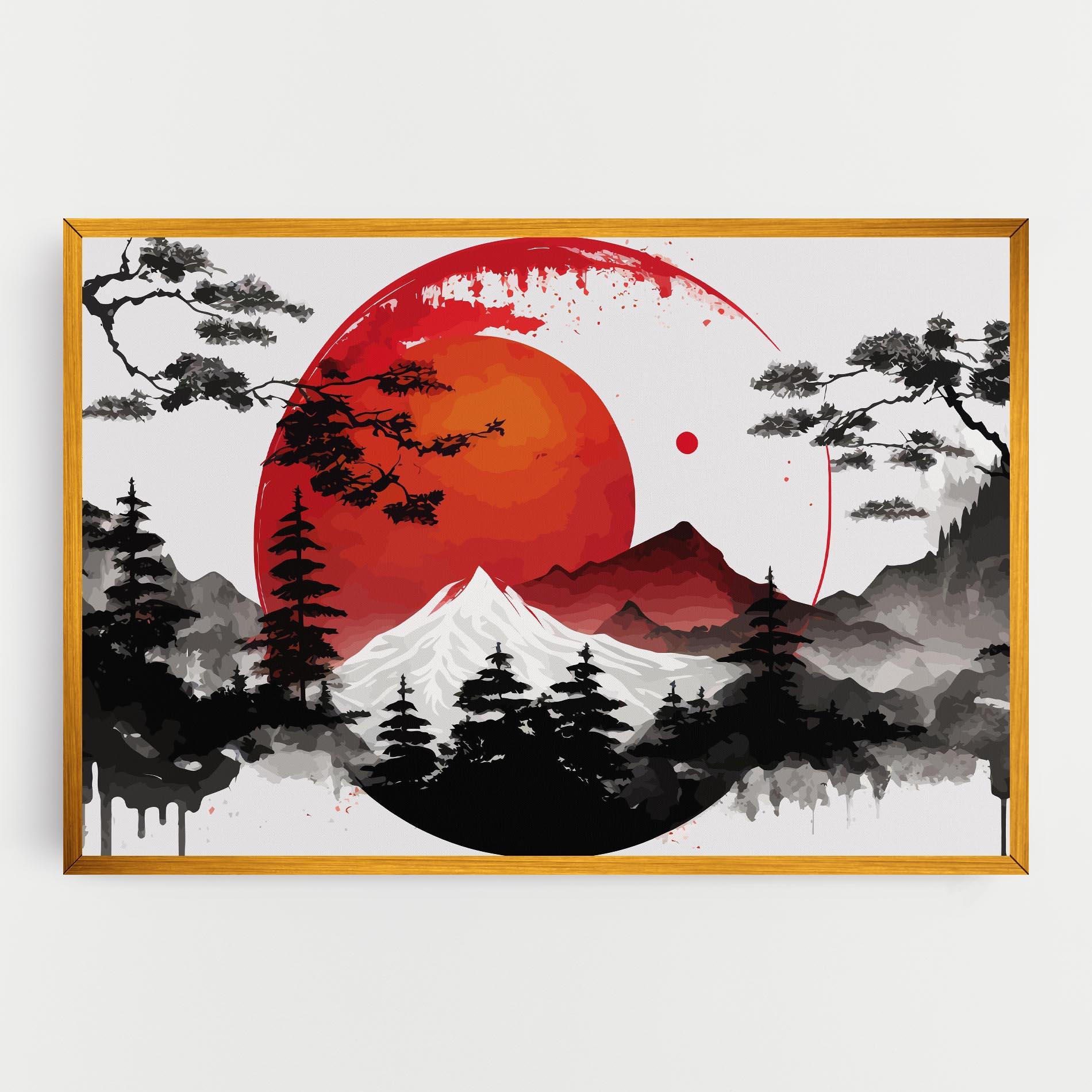 Leinwandbild Yin Yang Mountain mockup 0