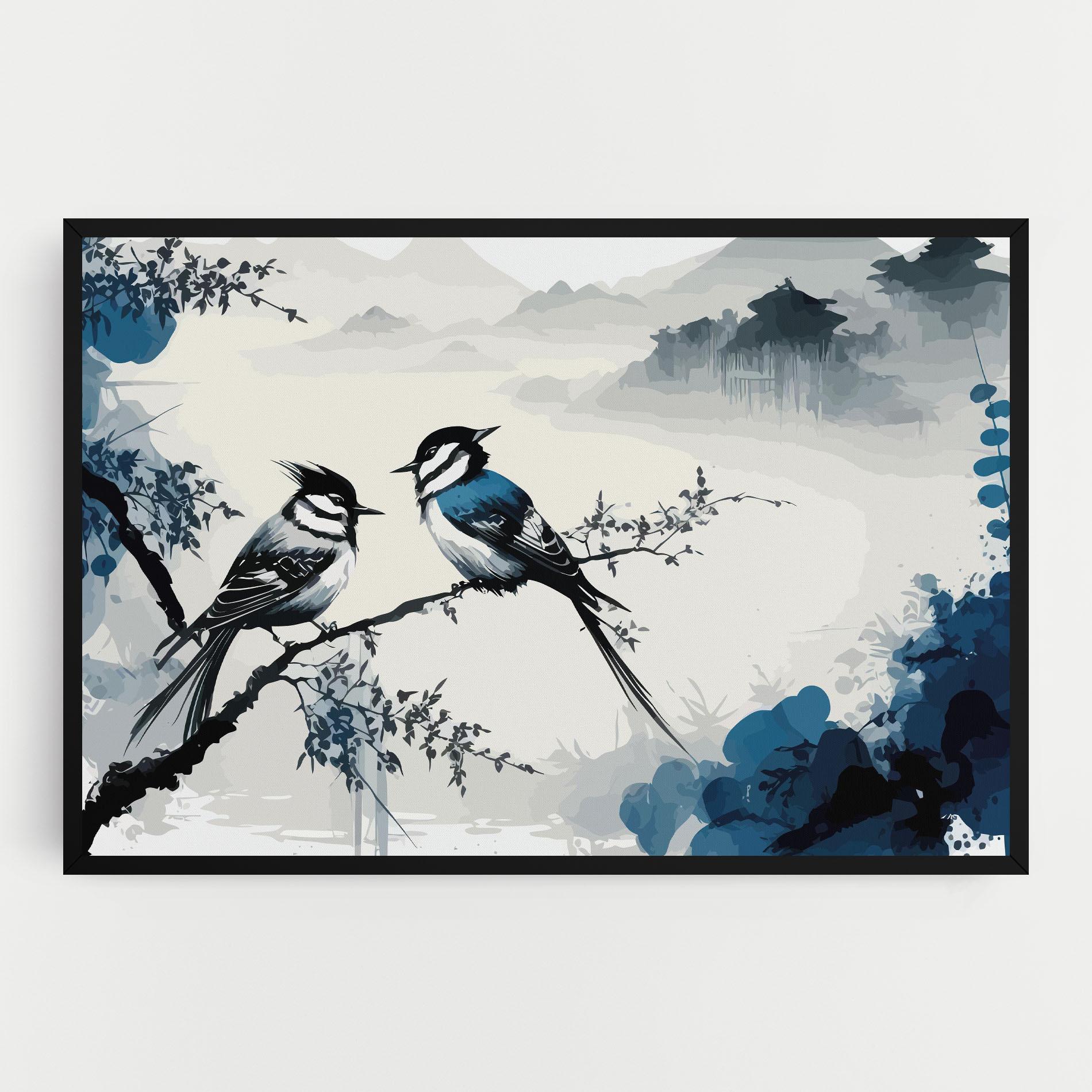 Leinwandbild Asiatic Blue Bird mockup 0