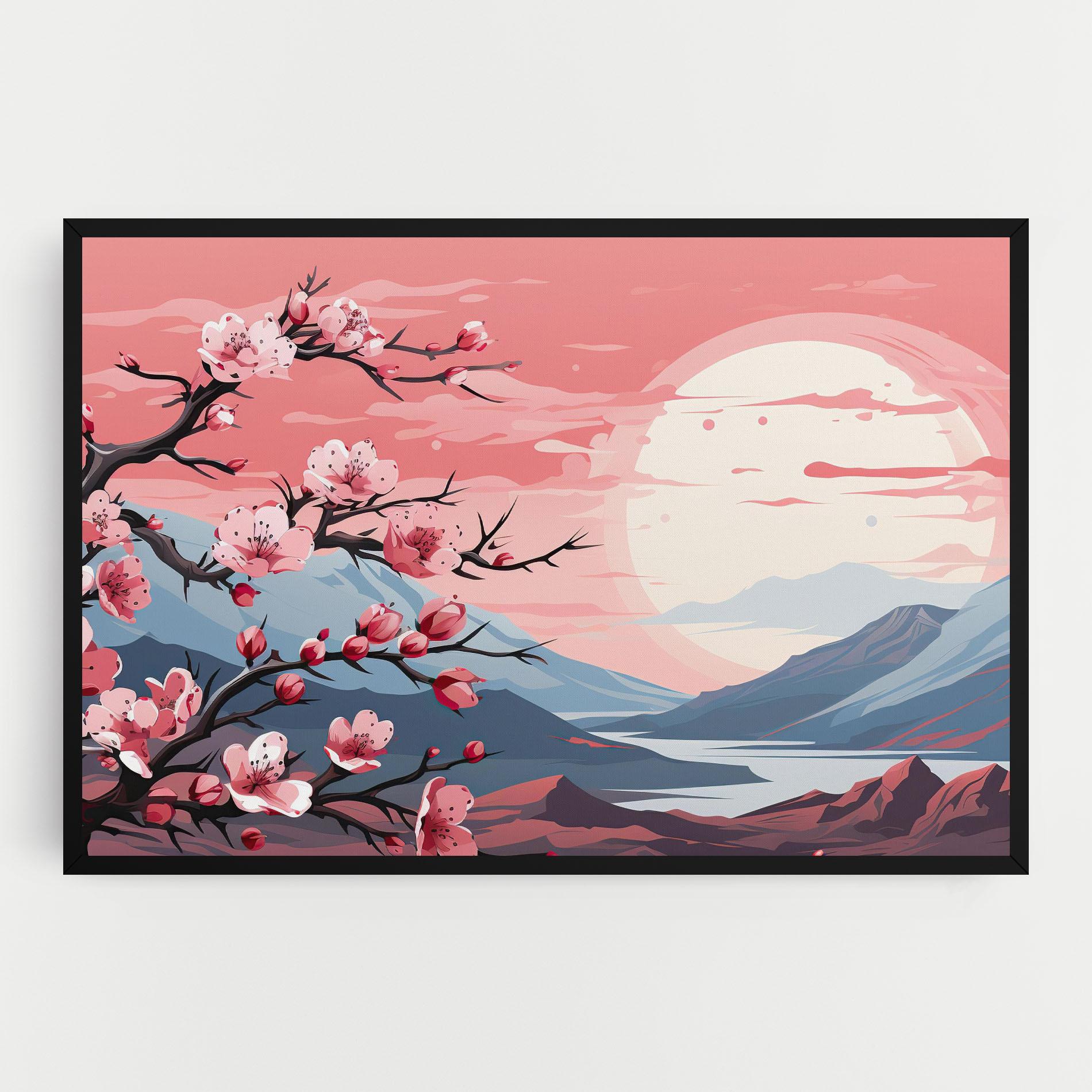 Leinwandbild Chinese Cherry Blossoms mockup 0