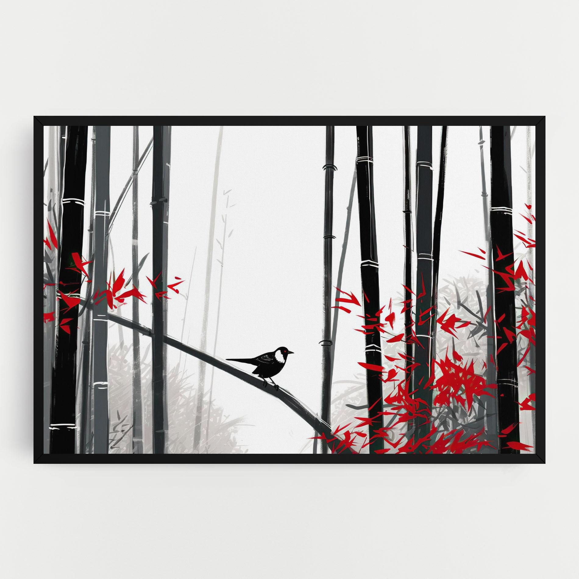 Leinwandbild Chinese Red Leafs mockup 0