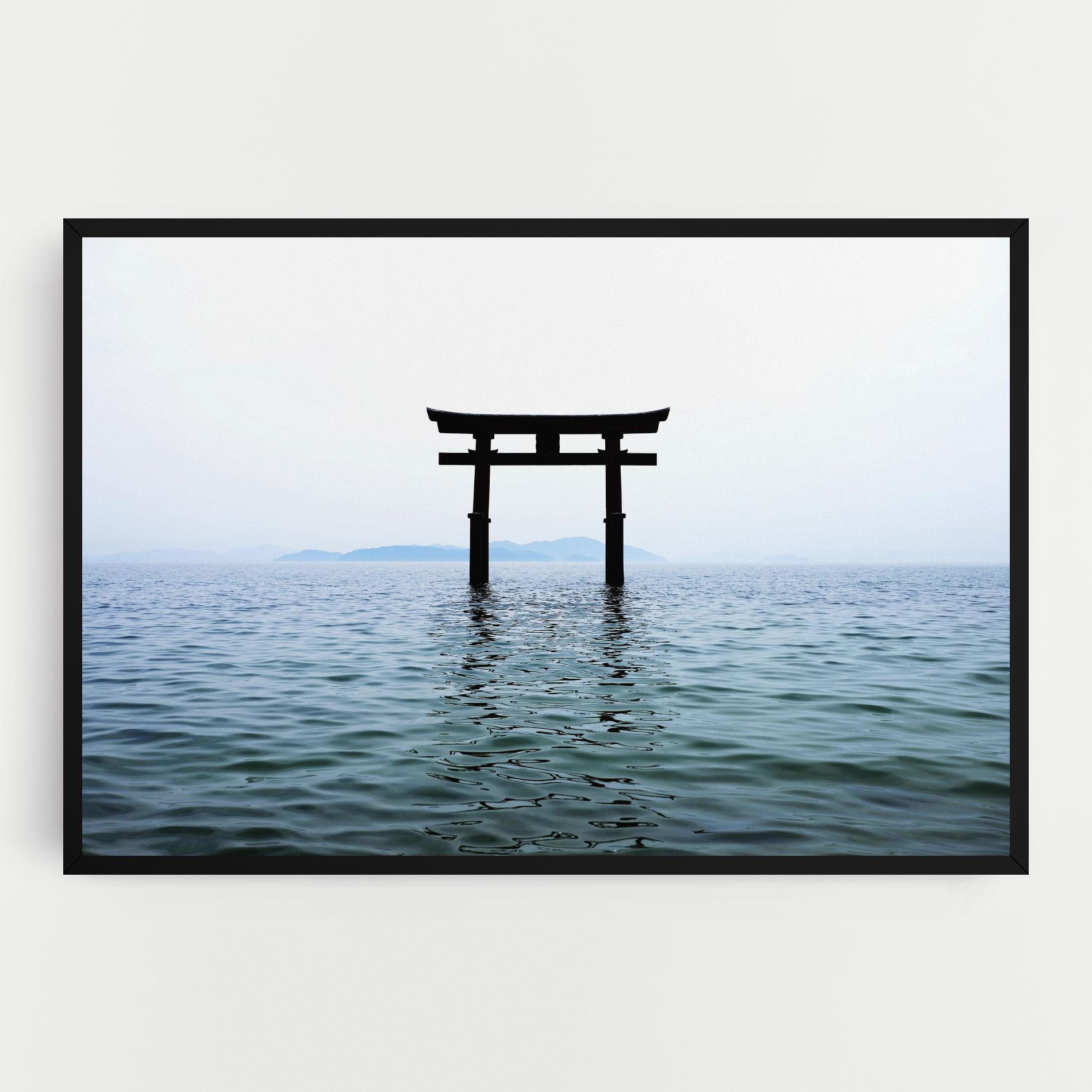 Leinwandbild Japan Lake Gate mockup 0