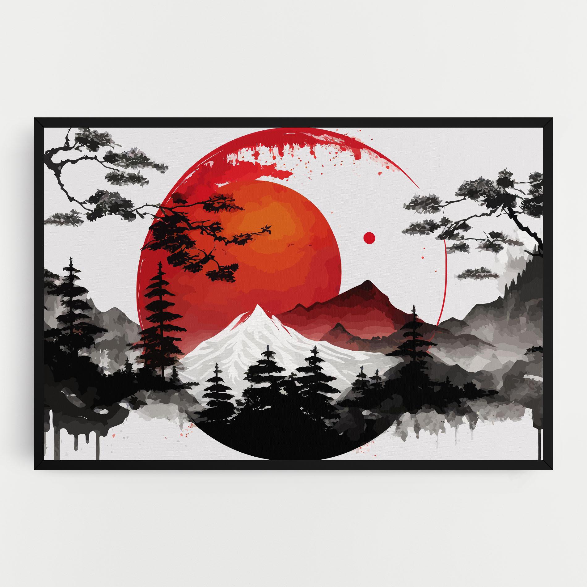 Leinwandbild Yin Yang Mountain mockup 0