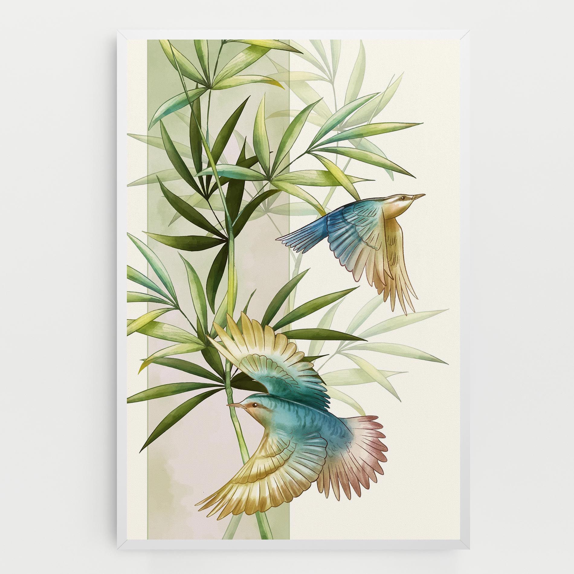 Asiatic Blue Birds mockup 0