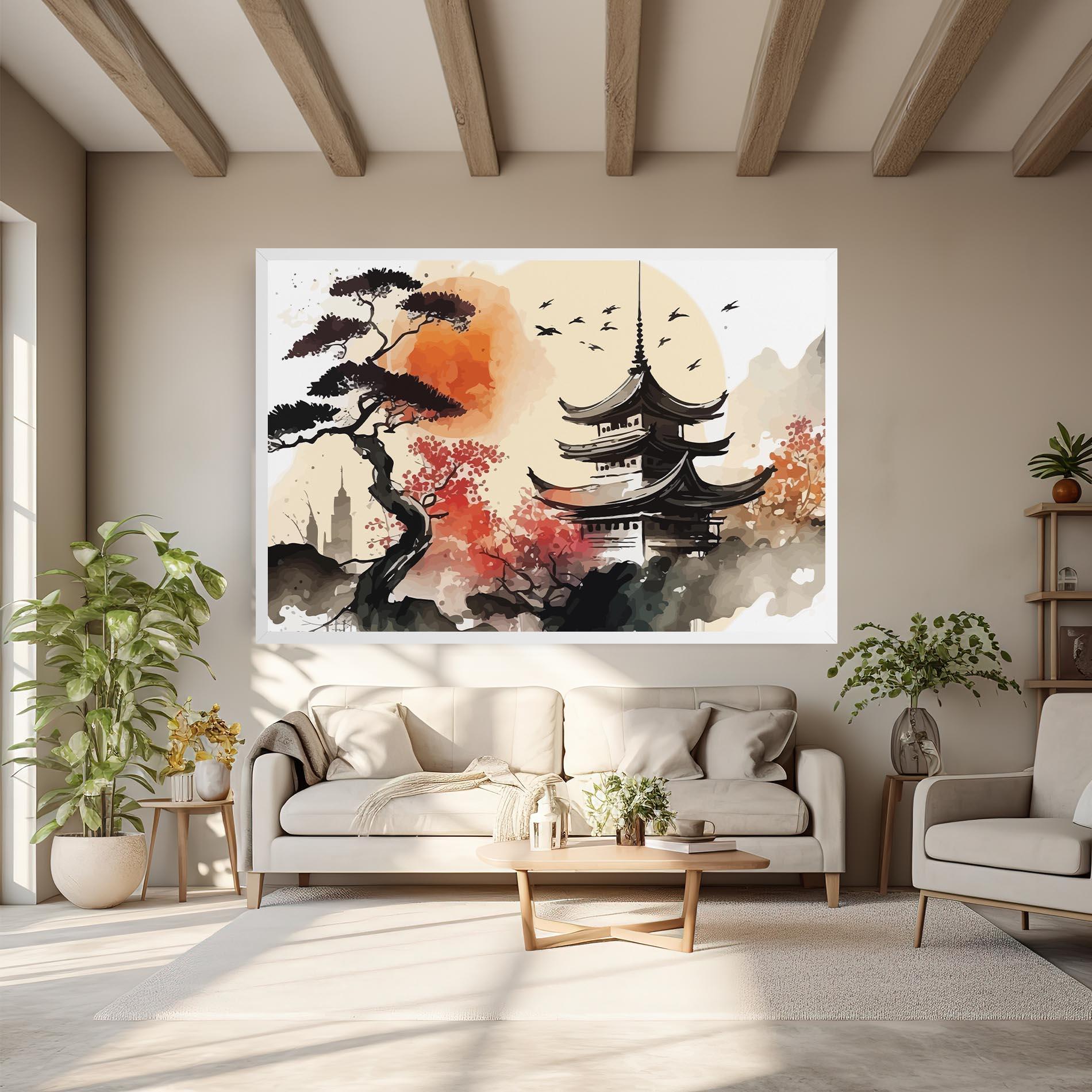 Leinwandbild Asiatic Beautiful View mockup 6