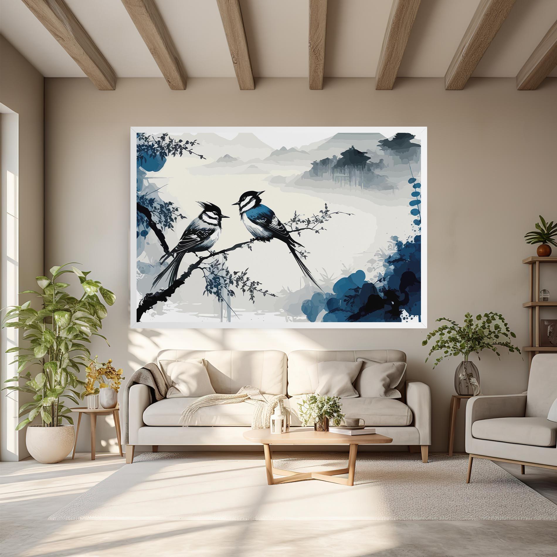 Leinwandbild Asiatic Blue Bird mockup 6