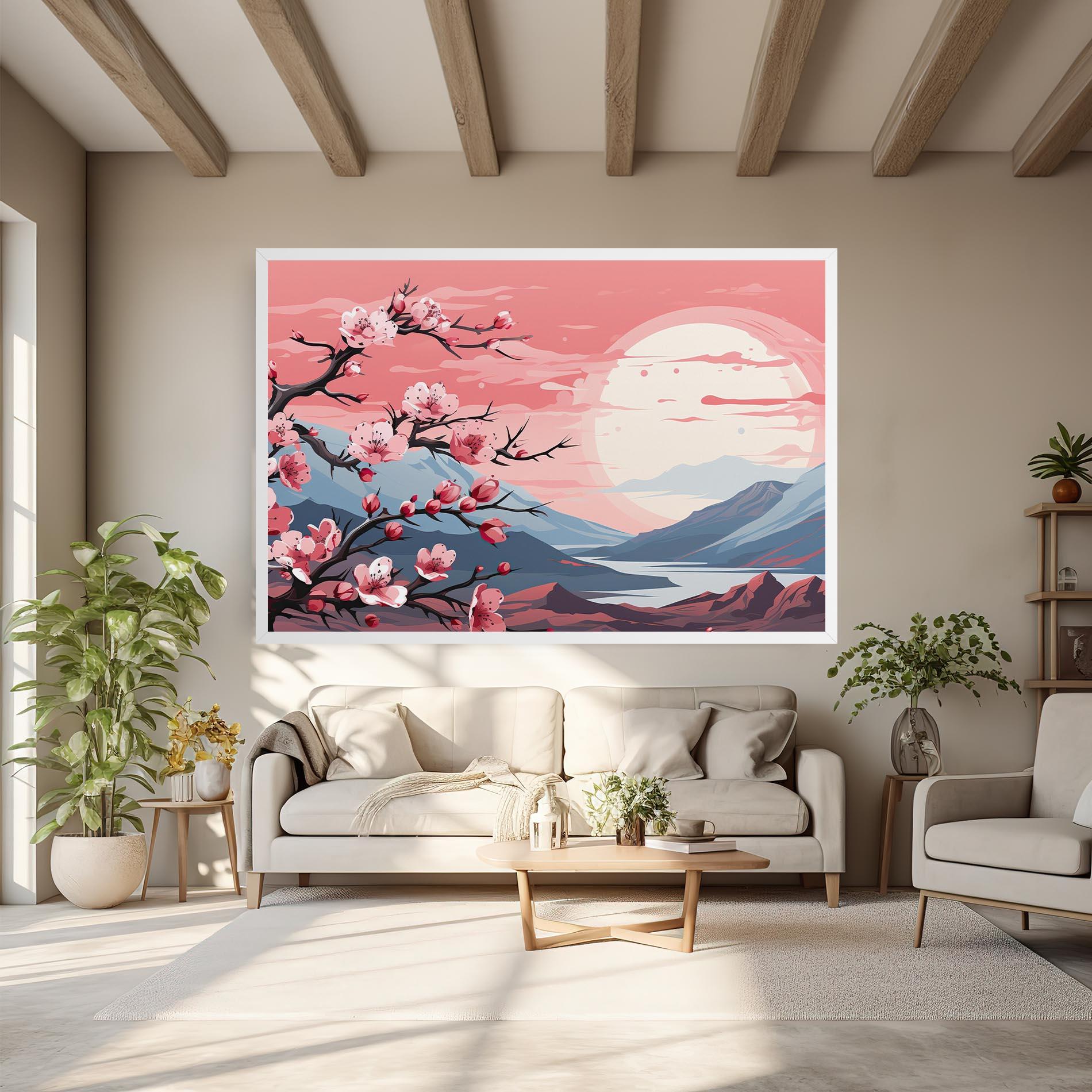 Leinwandbild Chinese Cherry Blossoms mockup 6