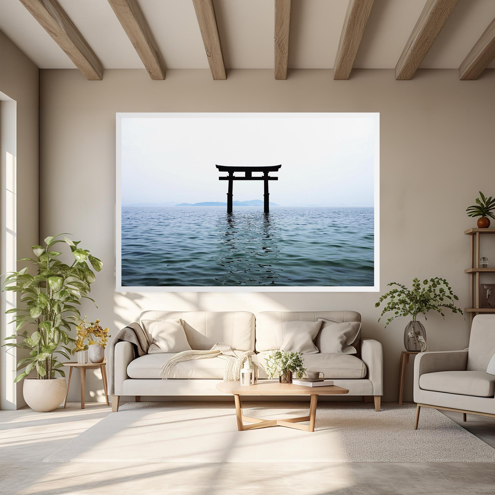 Leinwandbild Japan Lake Gate mockup 6