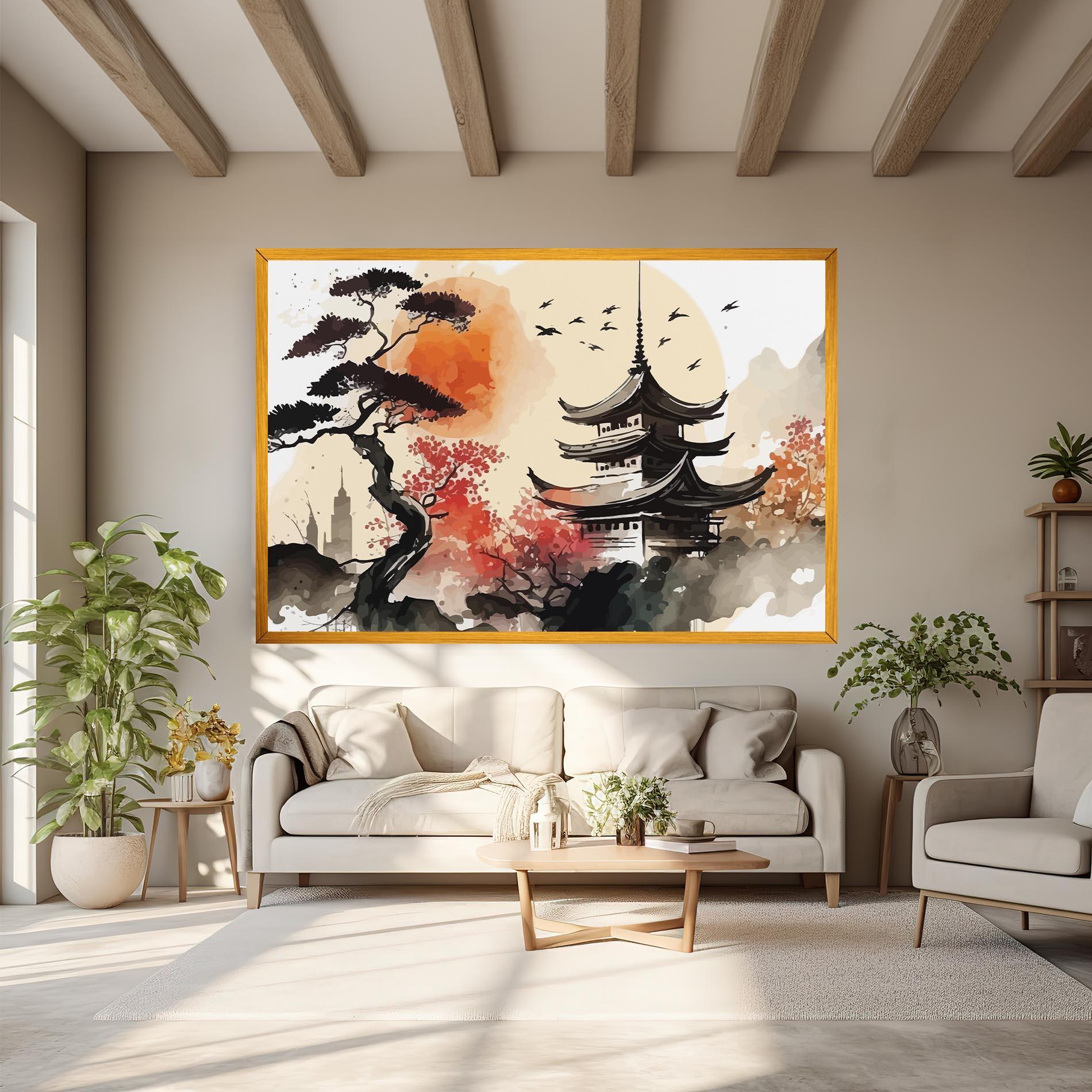 Leinwandbild Asiatic Beautiful View mockup 6