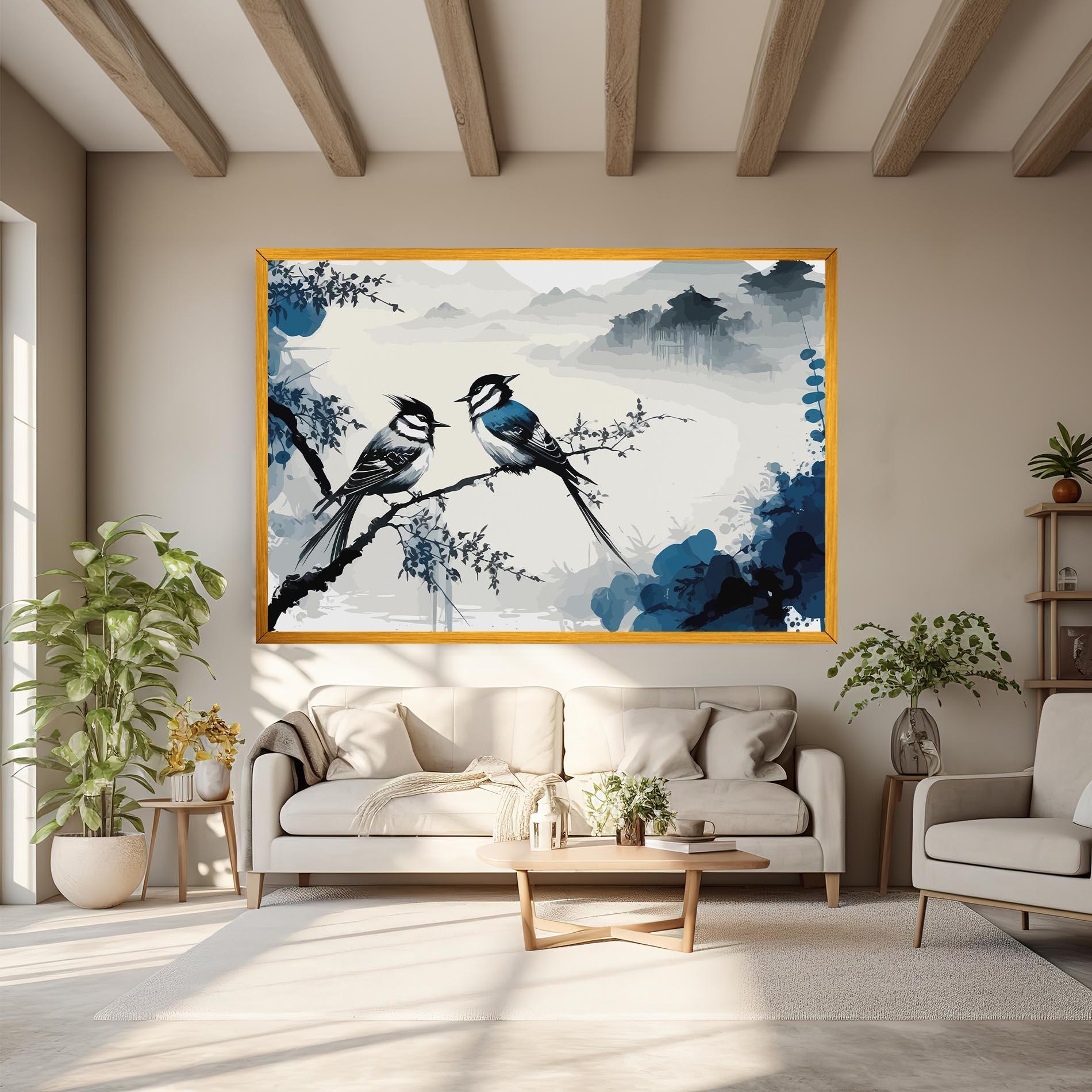 Leinwandbild Asiatic Blue Bird mockup 6