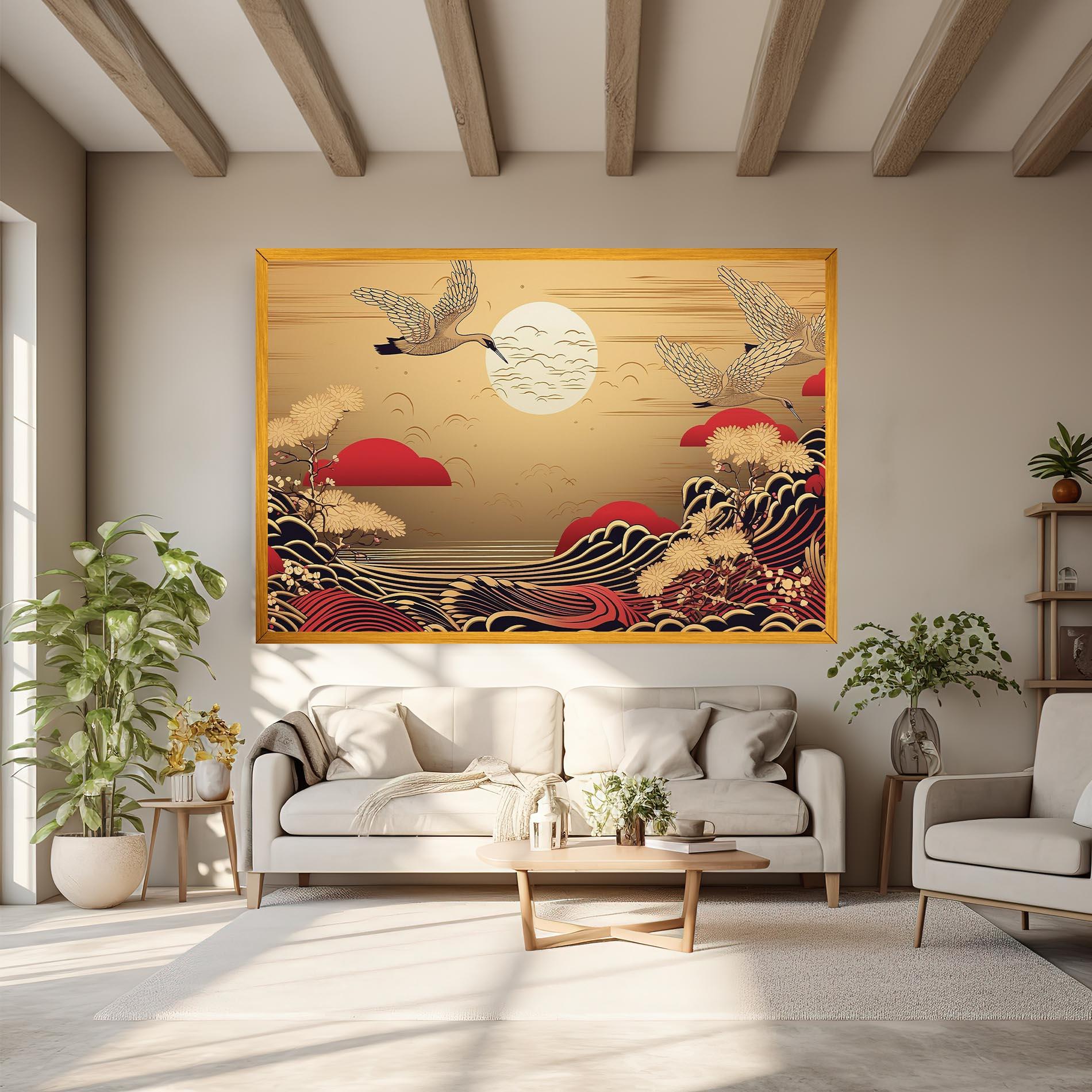 Leinwandbild Chinese Wind Art mockup 6