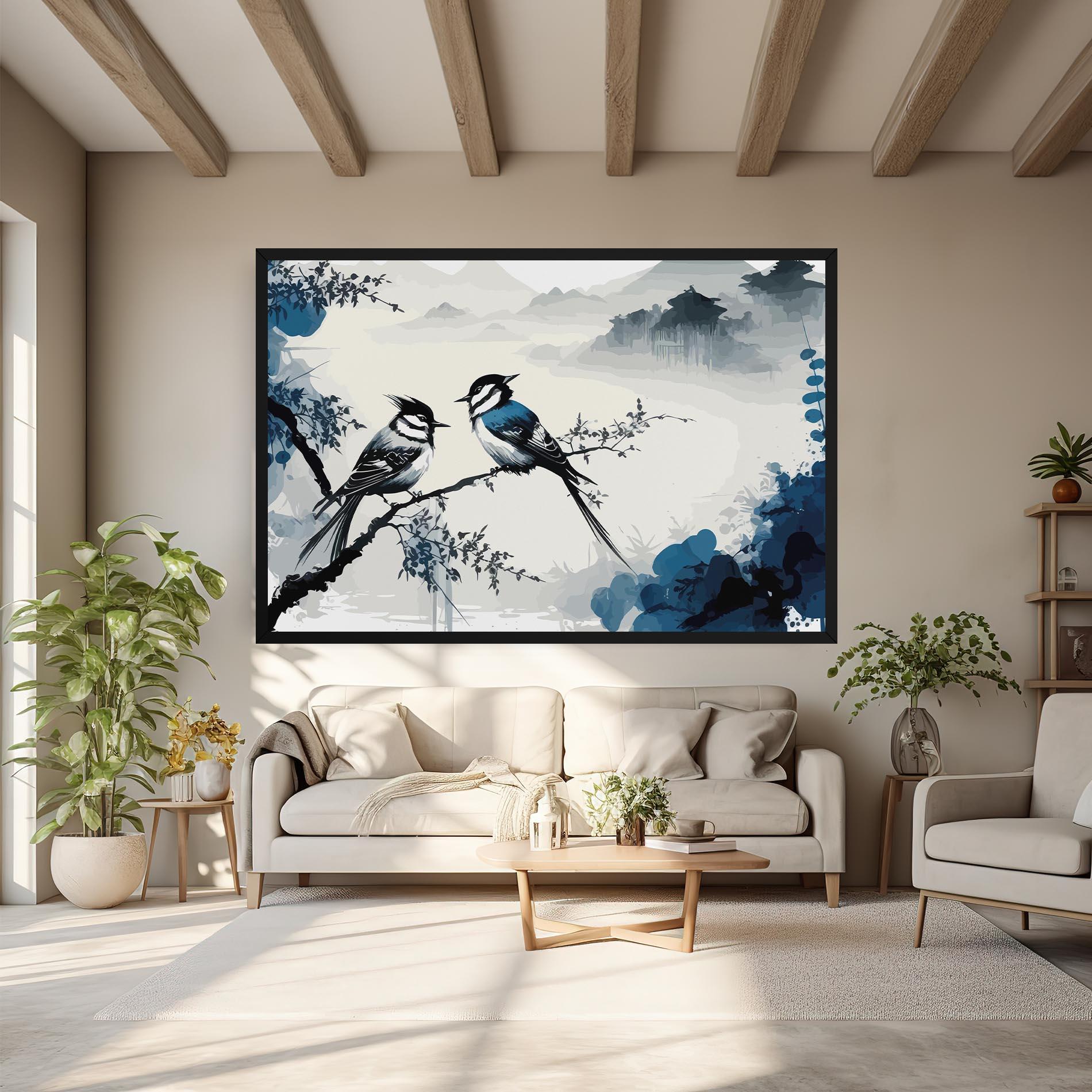 Leinwandbild Asiatic Blue Bird mockup 6