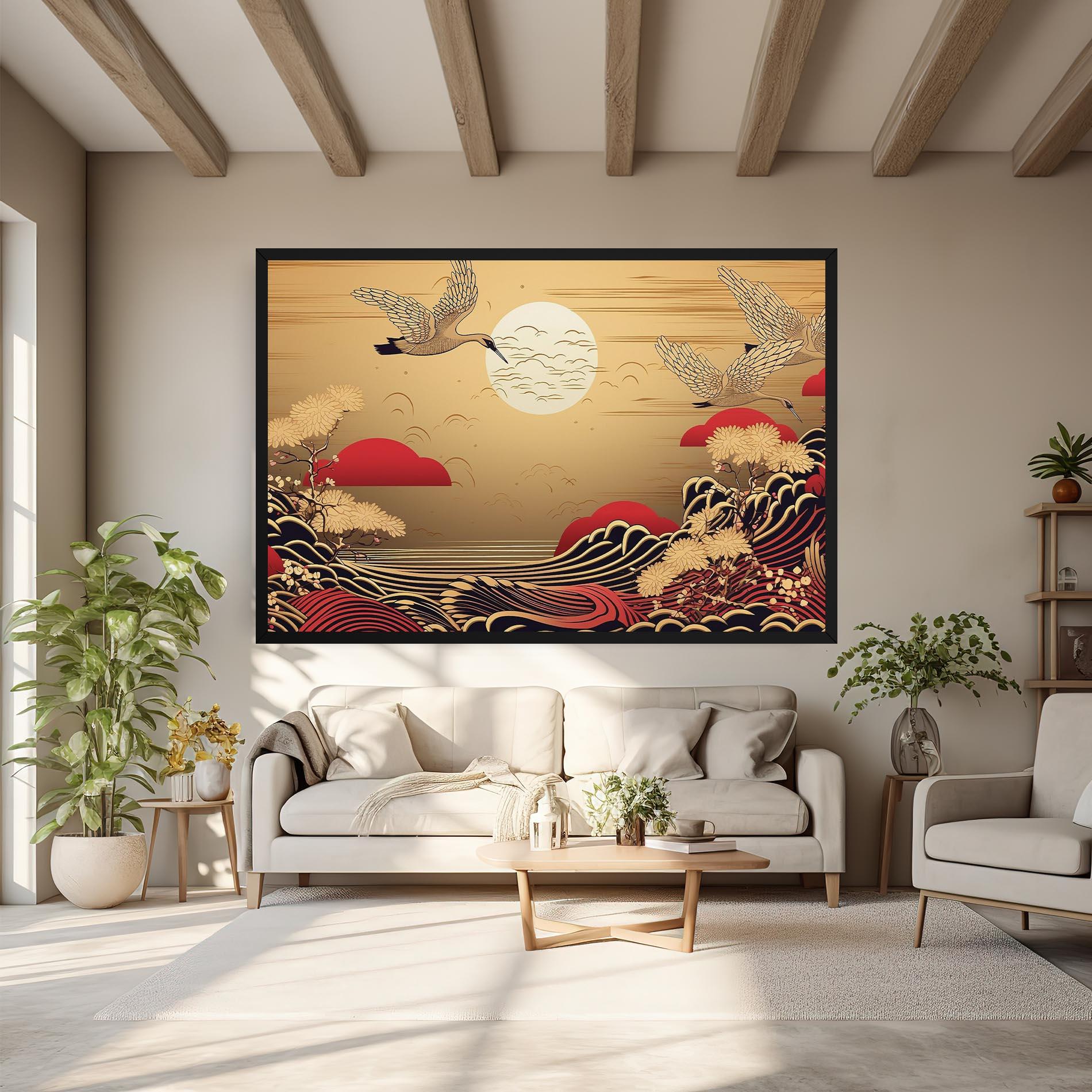 Leinwandbild Chinese Wind Art mockup 6