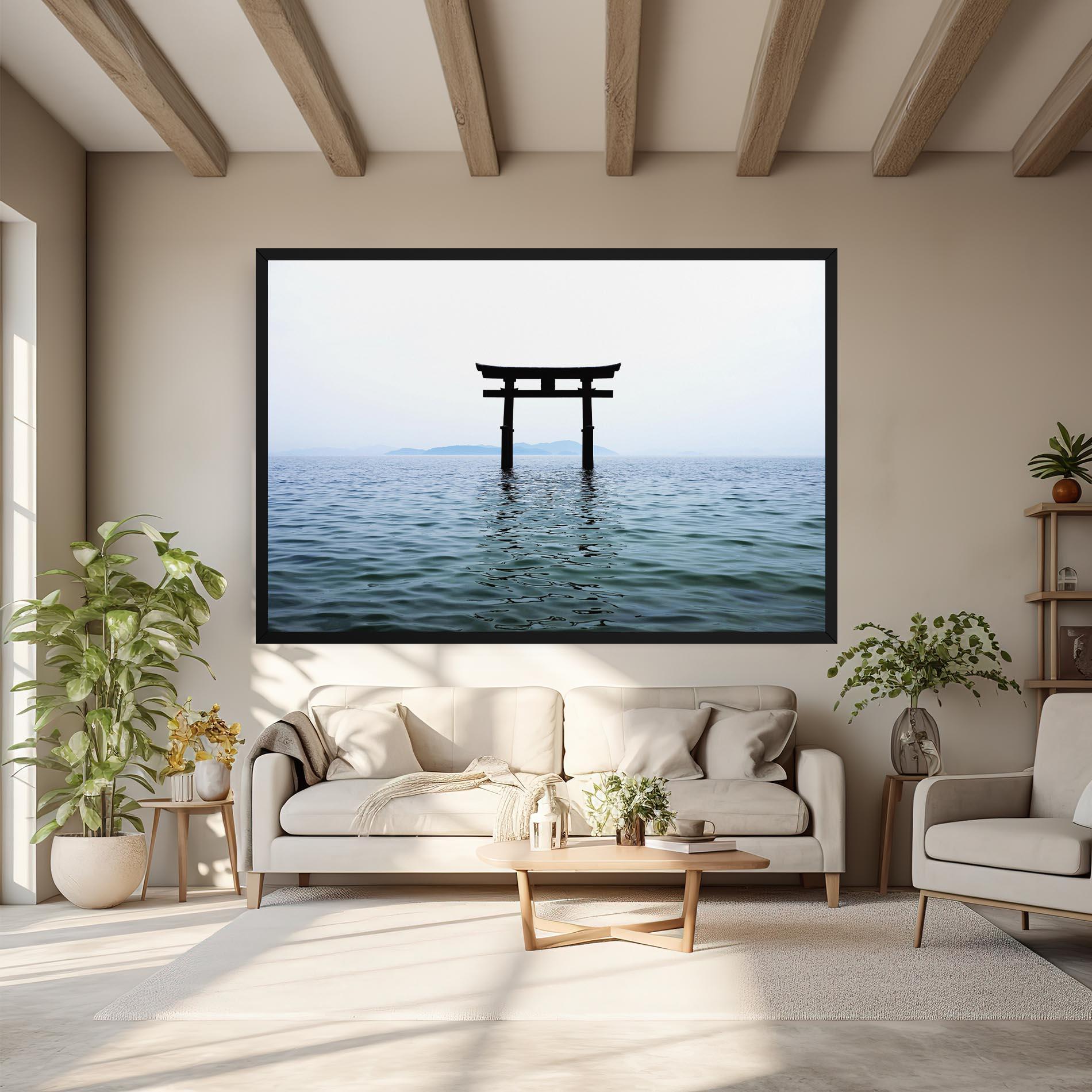 Leinwandbild Japan Lake Gate mockup 6