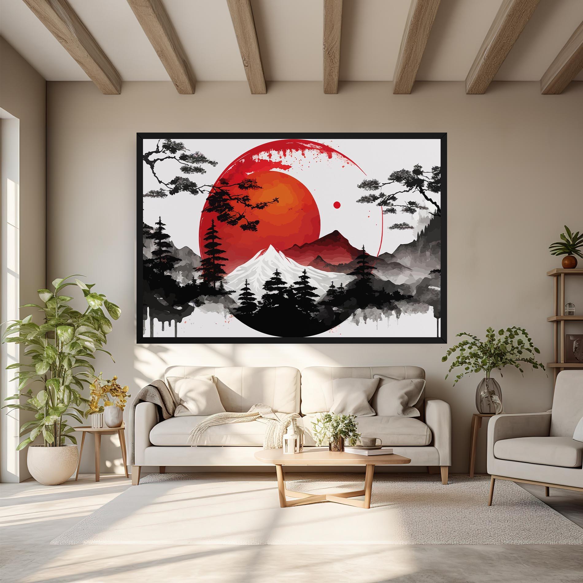 Leinwandbild Yin Yang Mountain mockup 6