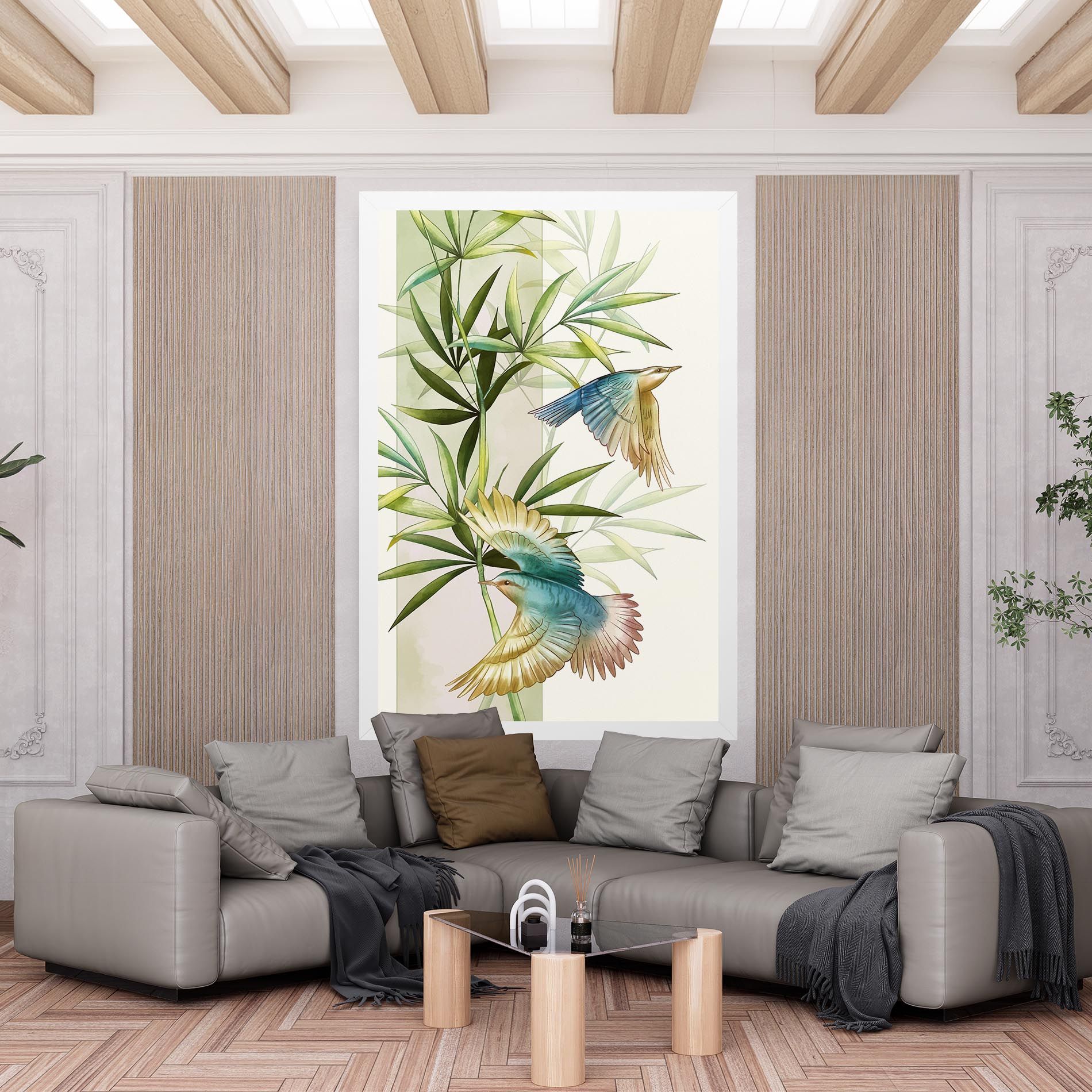 Asiatic Blue Birds mockup 6