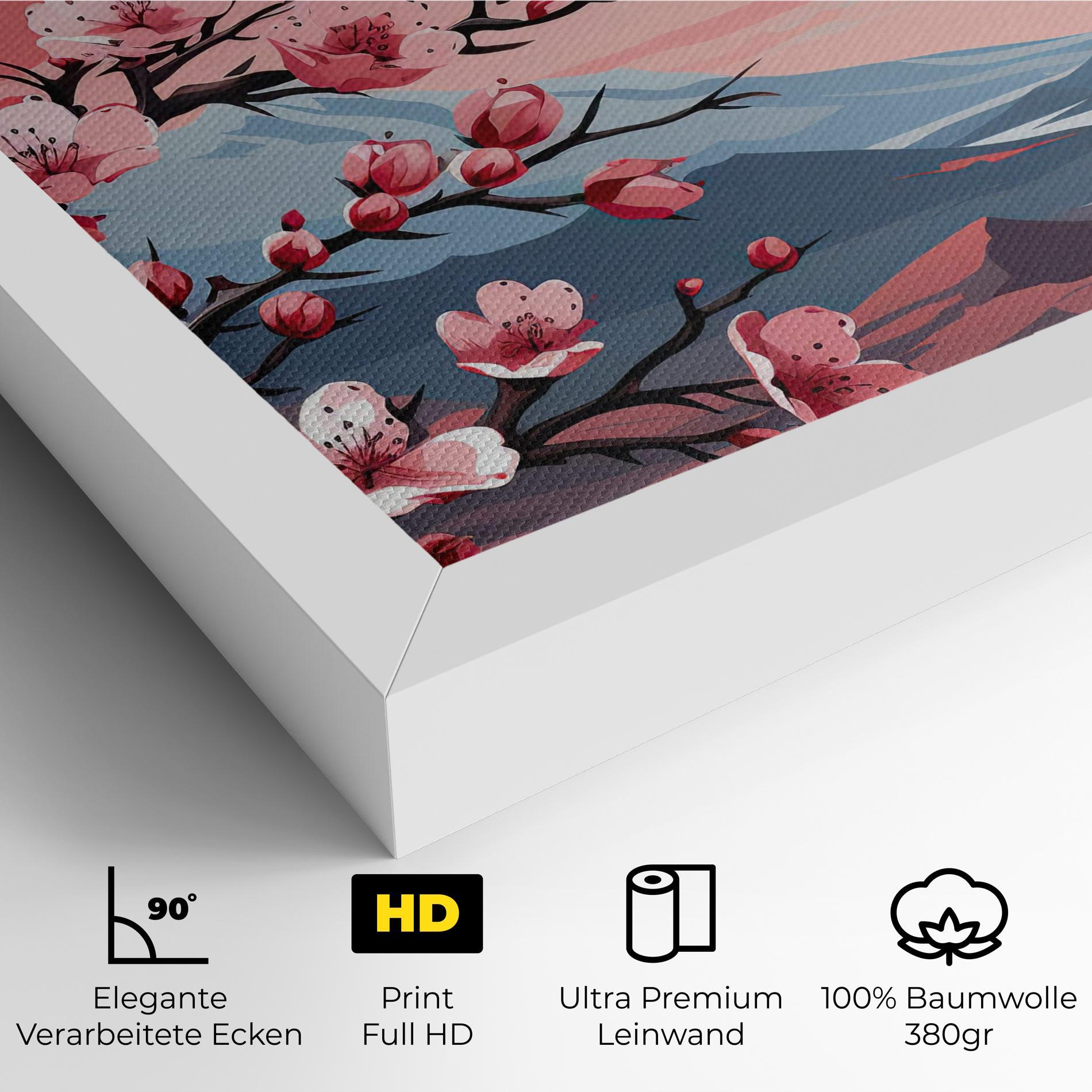 Leinwandbild Chinese Cherry Blossoms mockup 4