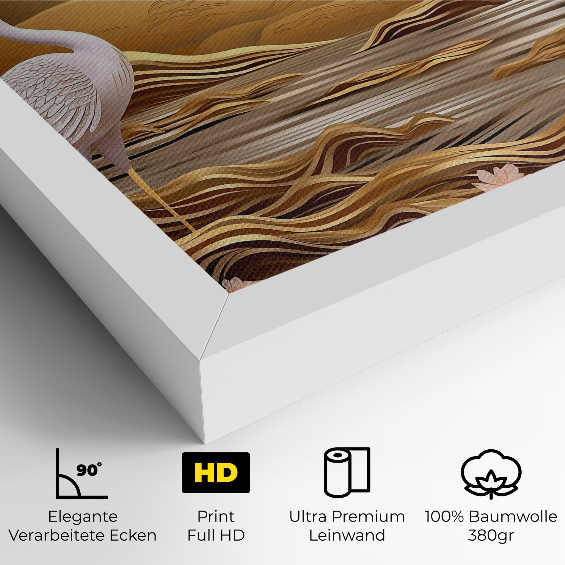 Leinwandbild Pink Chinese Flowers mockup 4