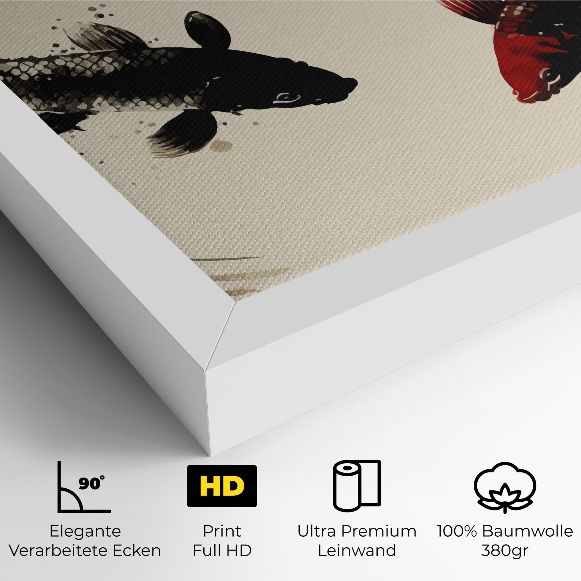 Leinwandbild Sunset Red Flower mockup 4