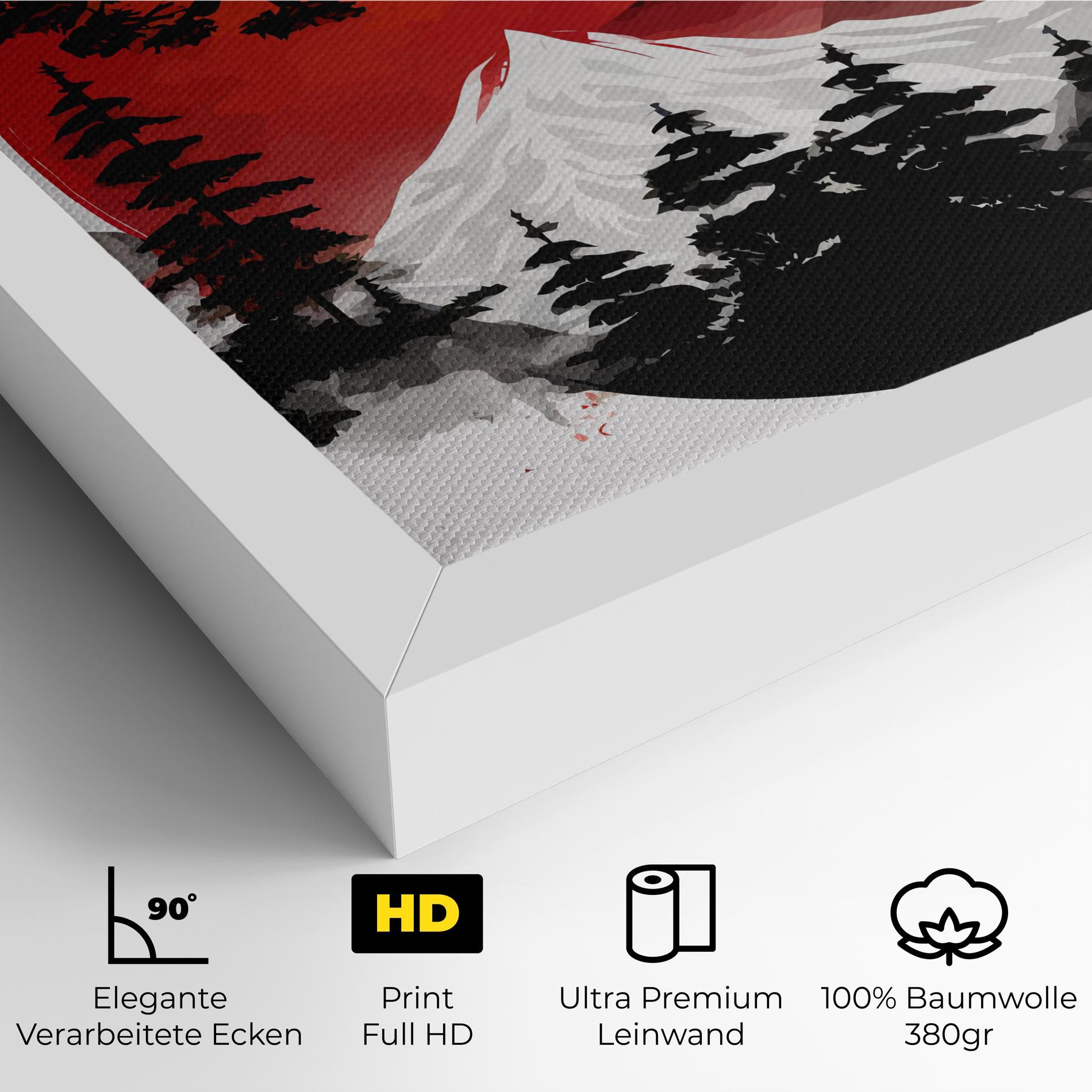 Leinwandbild Yin Yang Mountain mockup 4