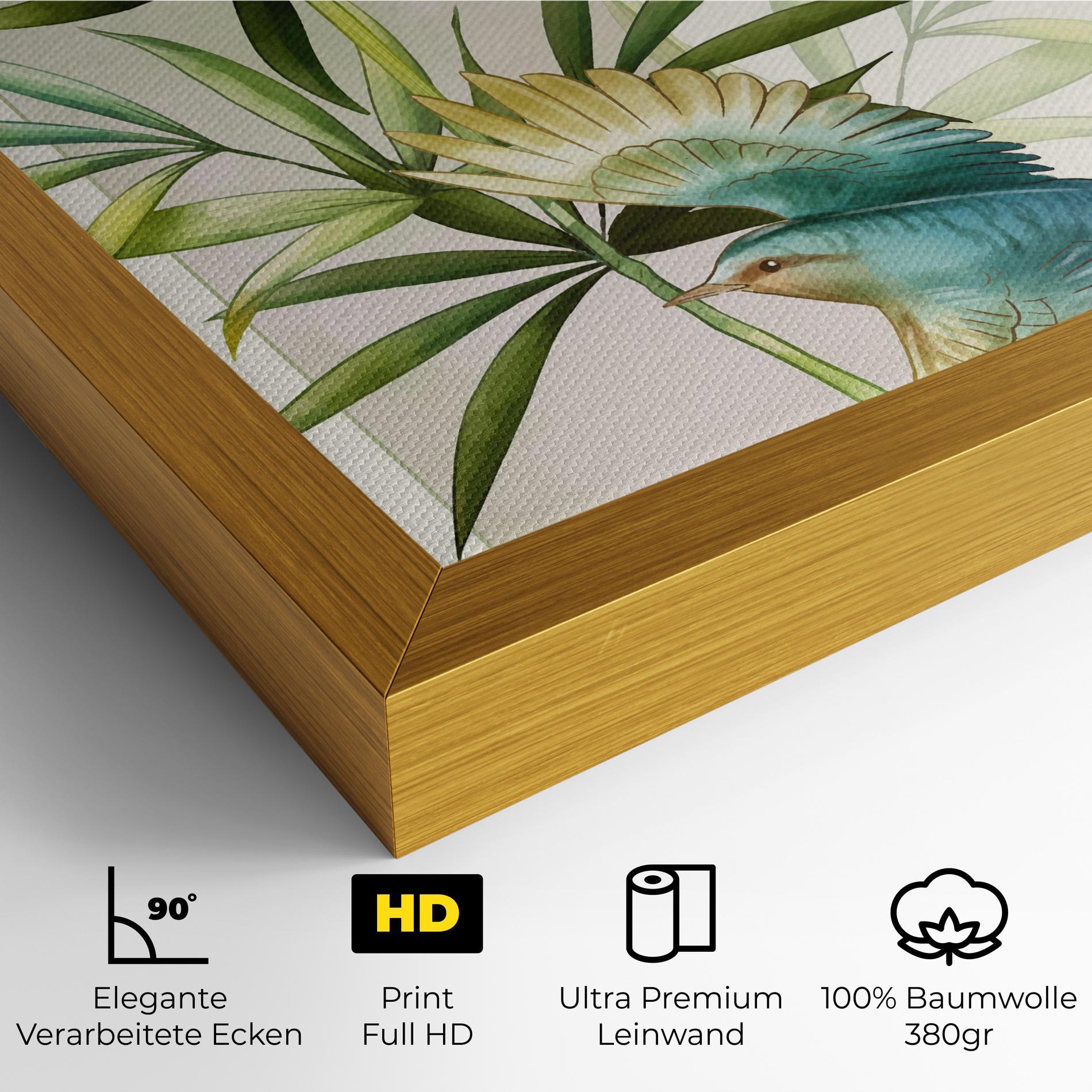 Leinwandbild Asiatic Blue Birds mockup 4