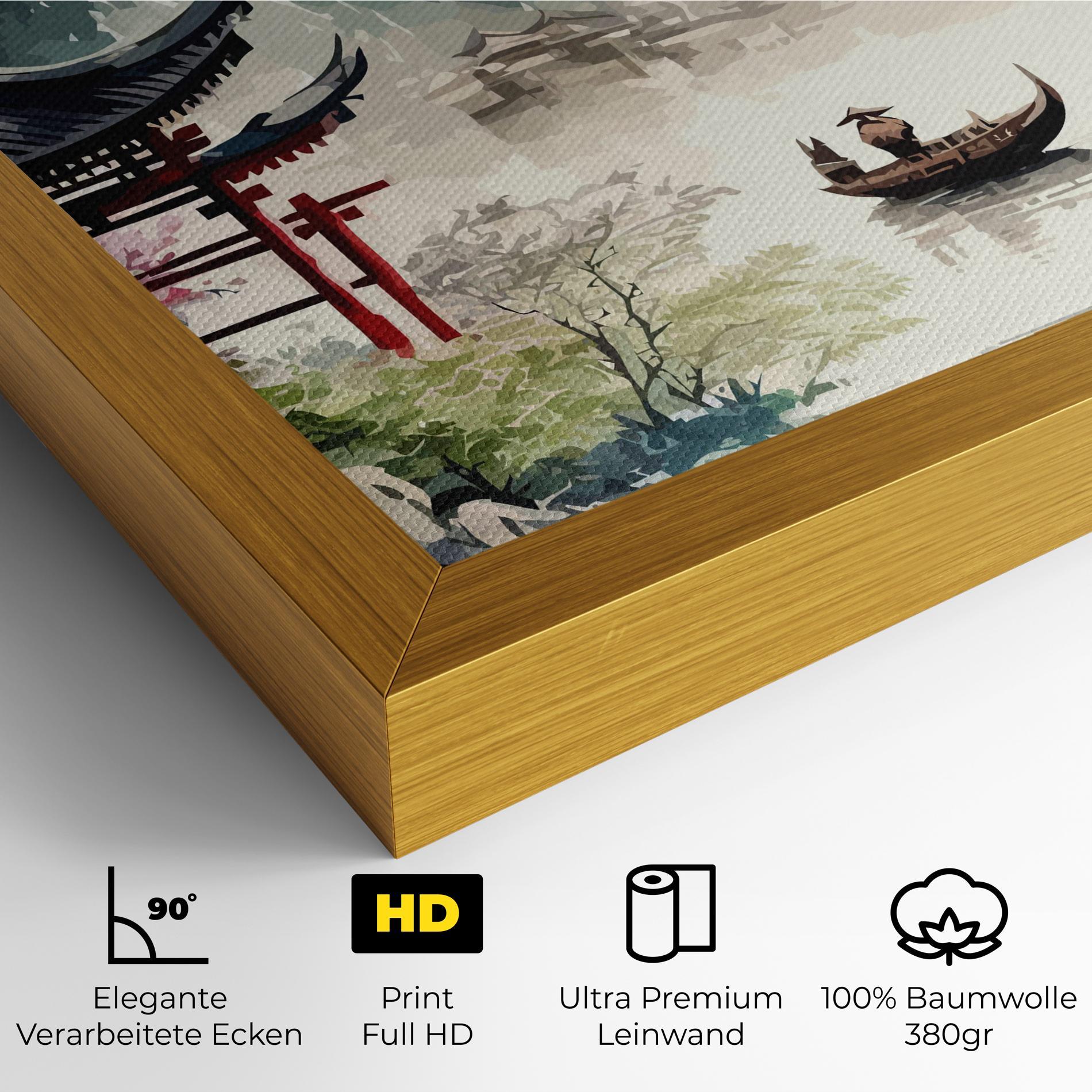 Leinwandbild Beautiful Asiatic View mockup 4