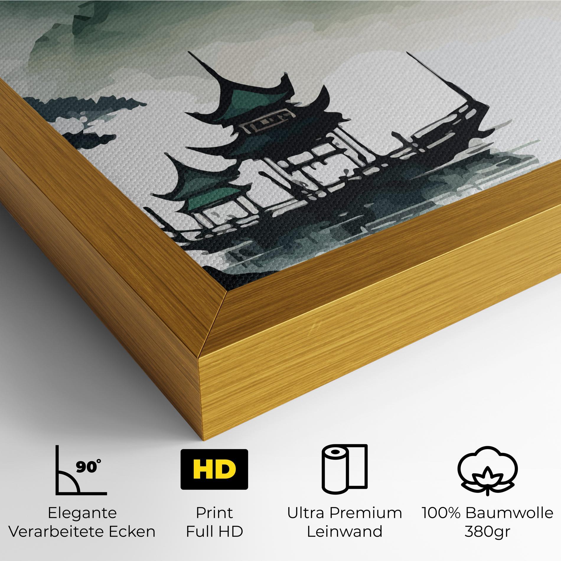 Leinwandbild Green Mountain Moon mockup 4