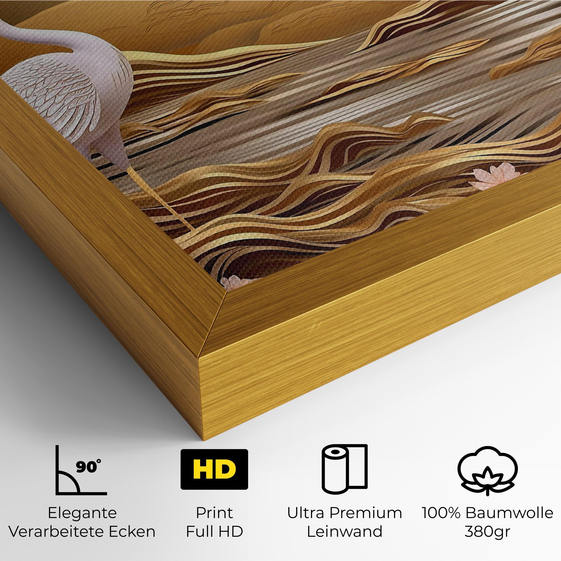 Leinwandbild Pink Chinese Flowers mockup 4