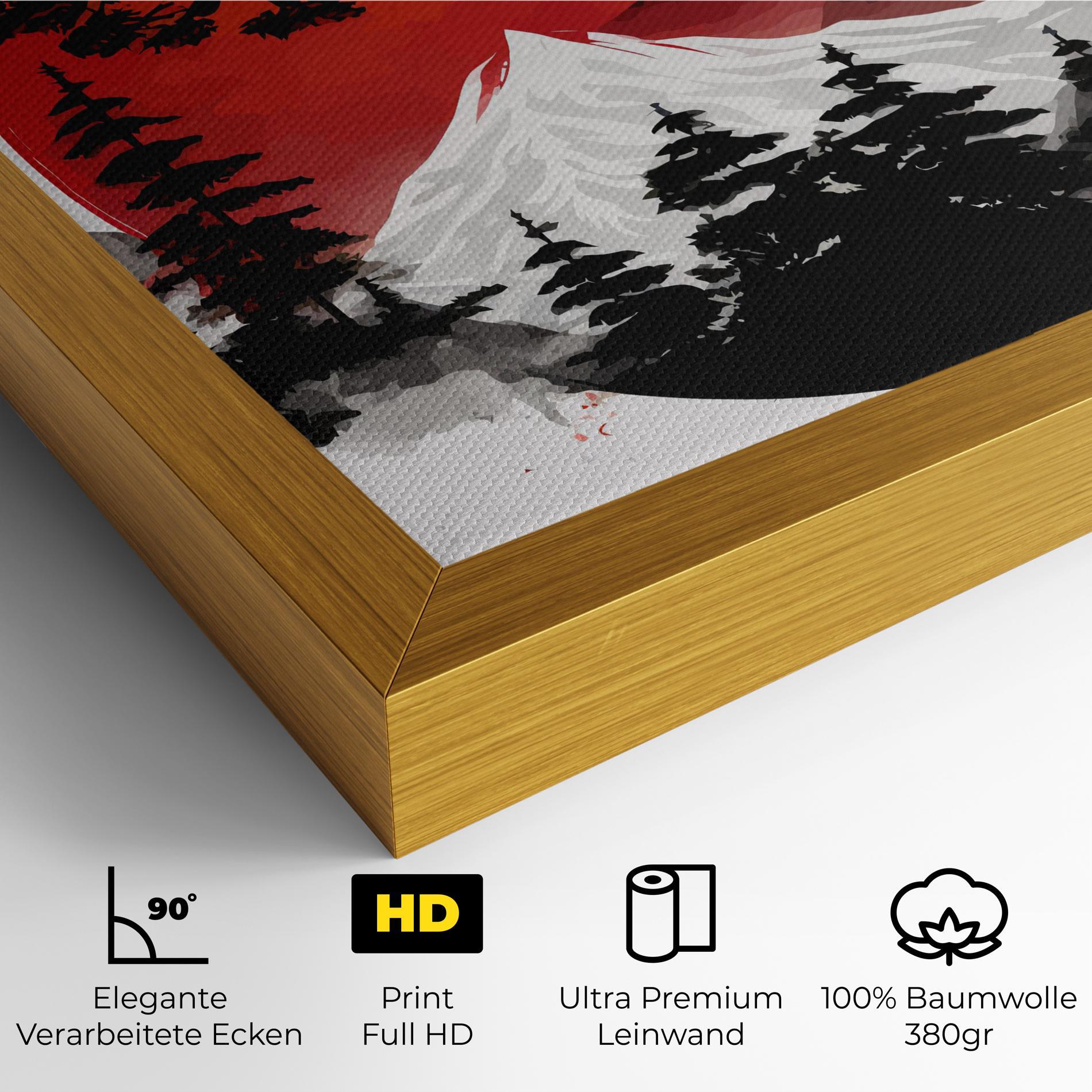 Leinwandbild Yin Yang Mountain mockup 4