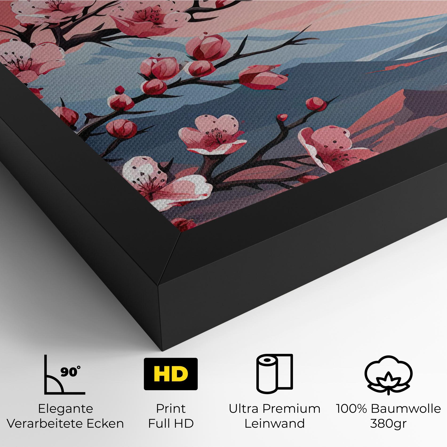 Leinwandbild Chinese Cherry Blossoms mockup 4