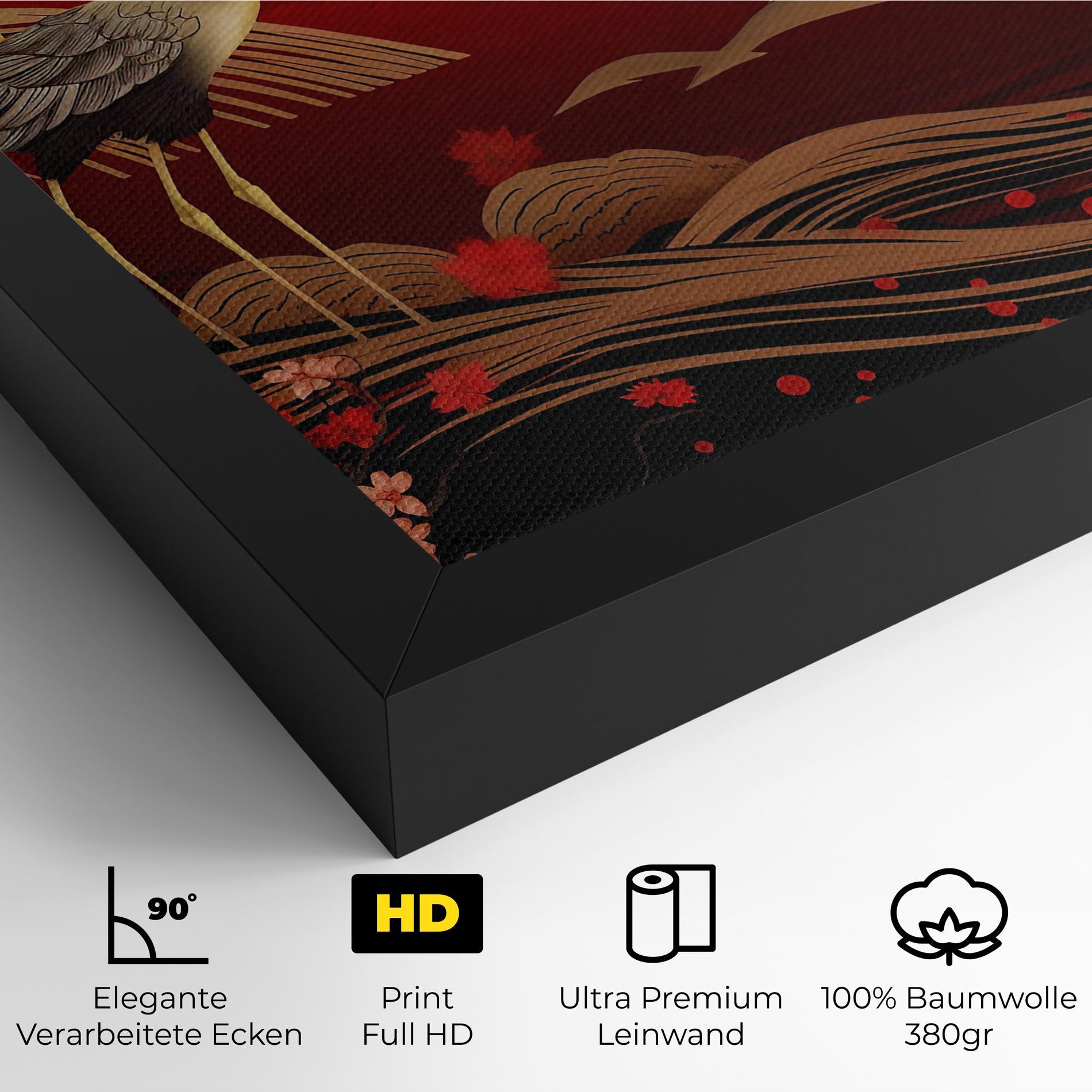 Leinwandbild Gold Landscape Painting mockup 4