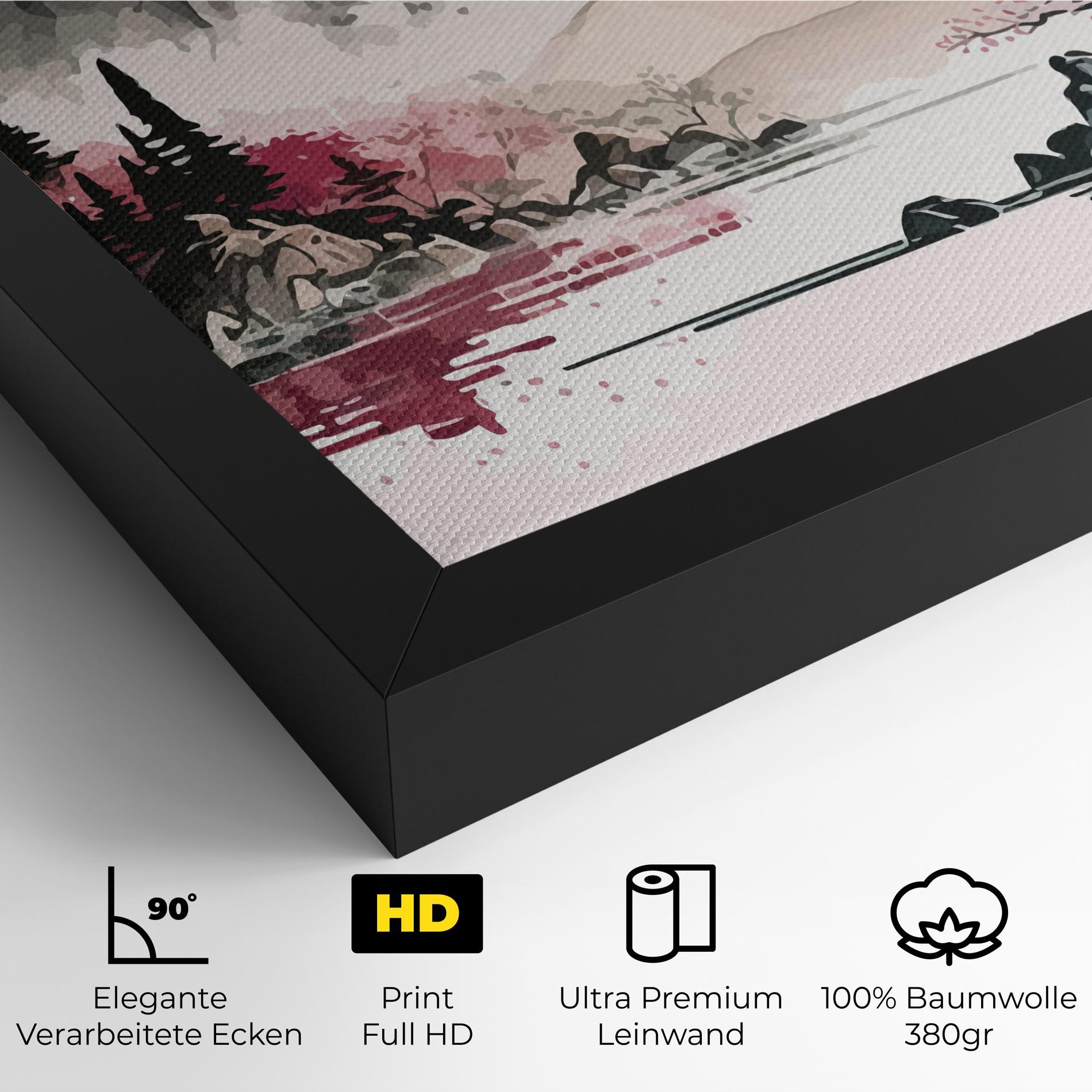 Leinwandbild Pink Asian View mockup 4