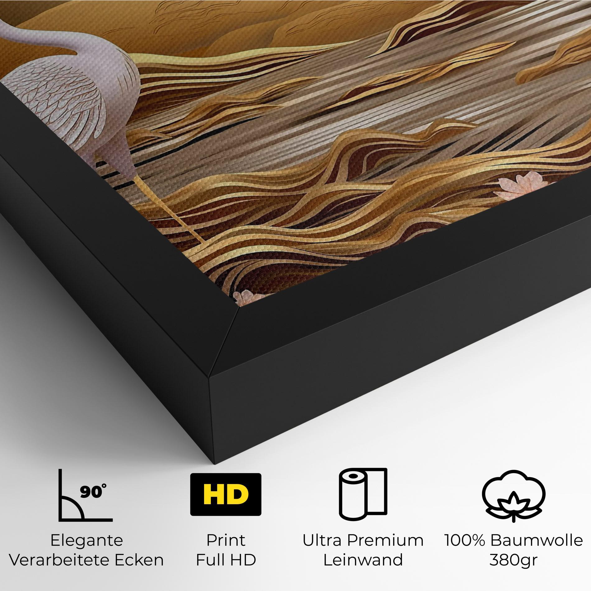 Leinwandbild Pink Chinese Flowers mockup 4