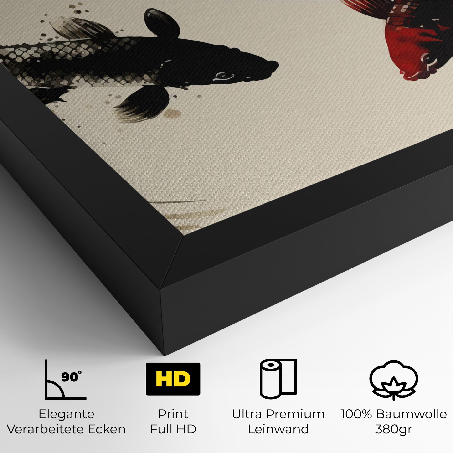 Leinwandbild Sunset Red Flower mockup 4