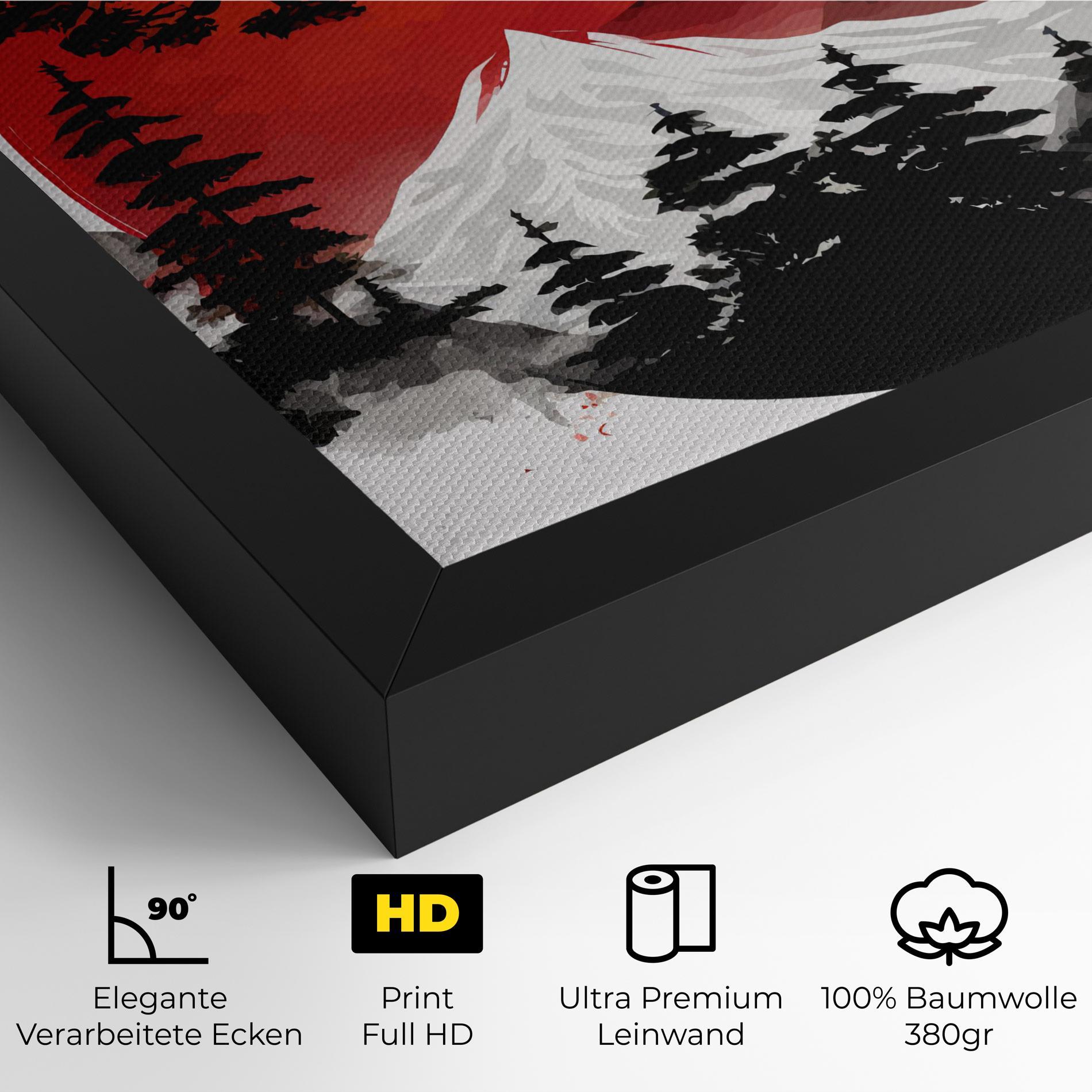 Leinwandbild Yin Yang Mountain mockup 4