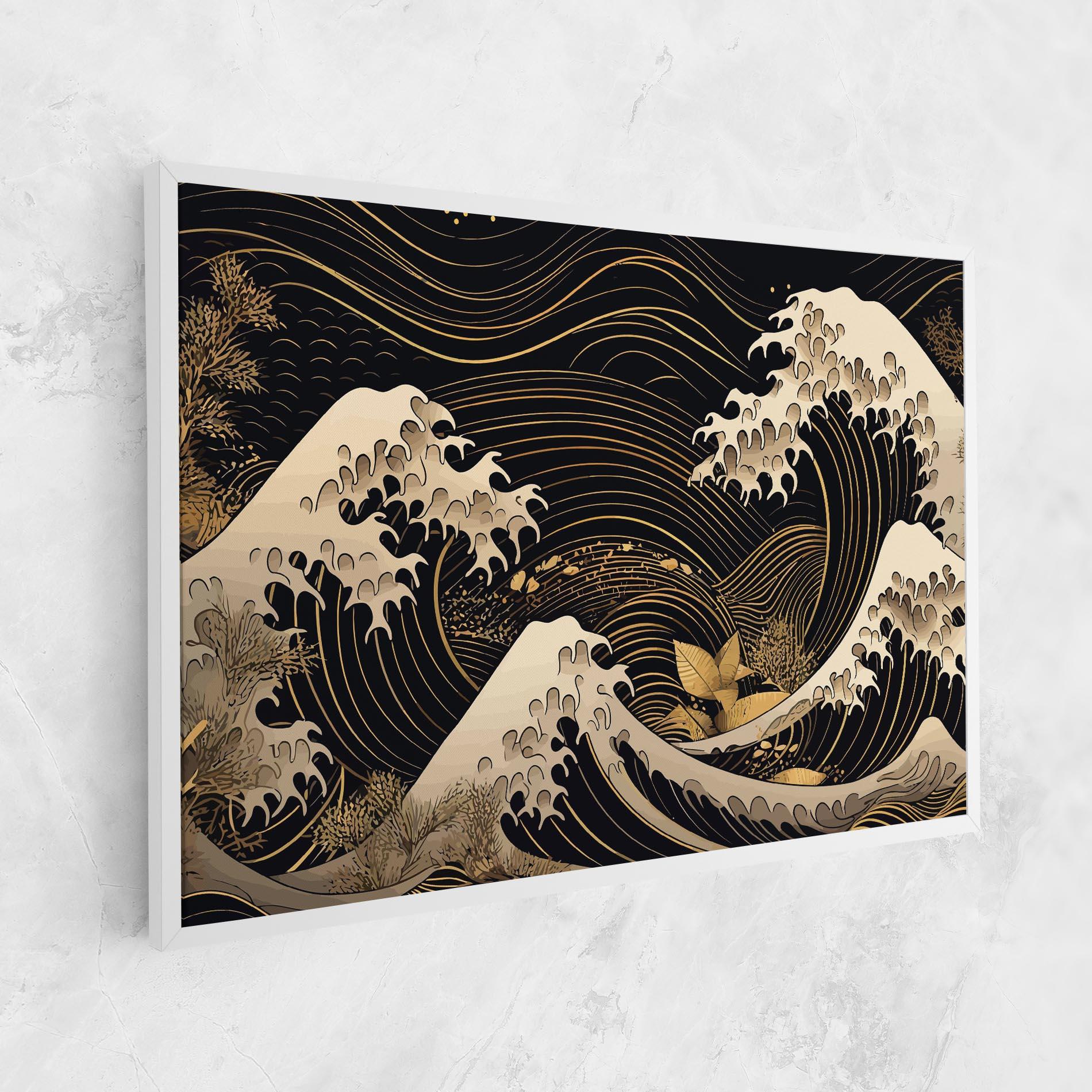 Leinwandbild Asiatic Gold Wave mockup 1