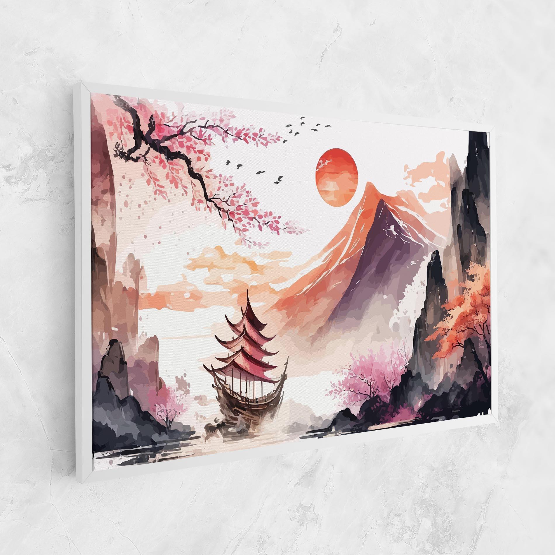 Leinwandbild Asiatic Purple Mountain mockup 1