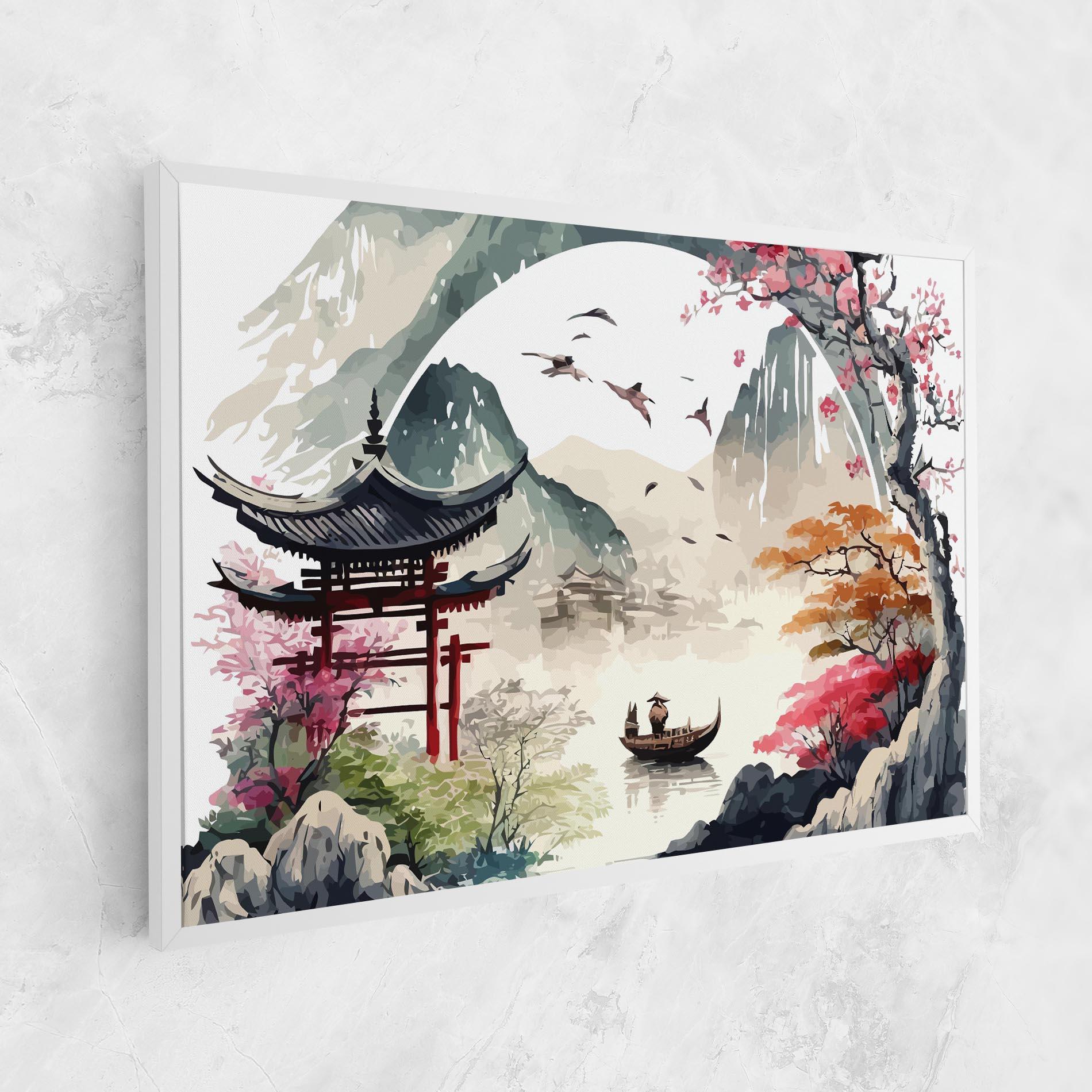 Leinwandbild Beautiful Asiatic View mockup 1