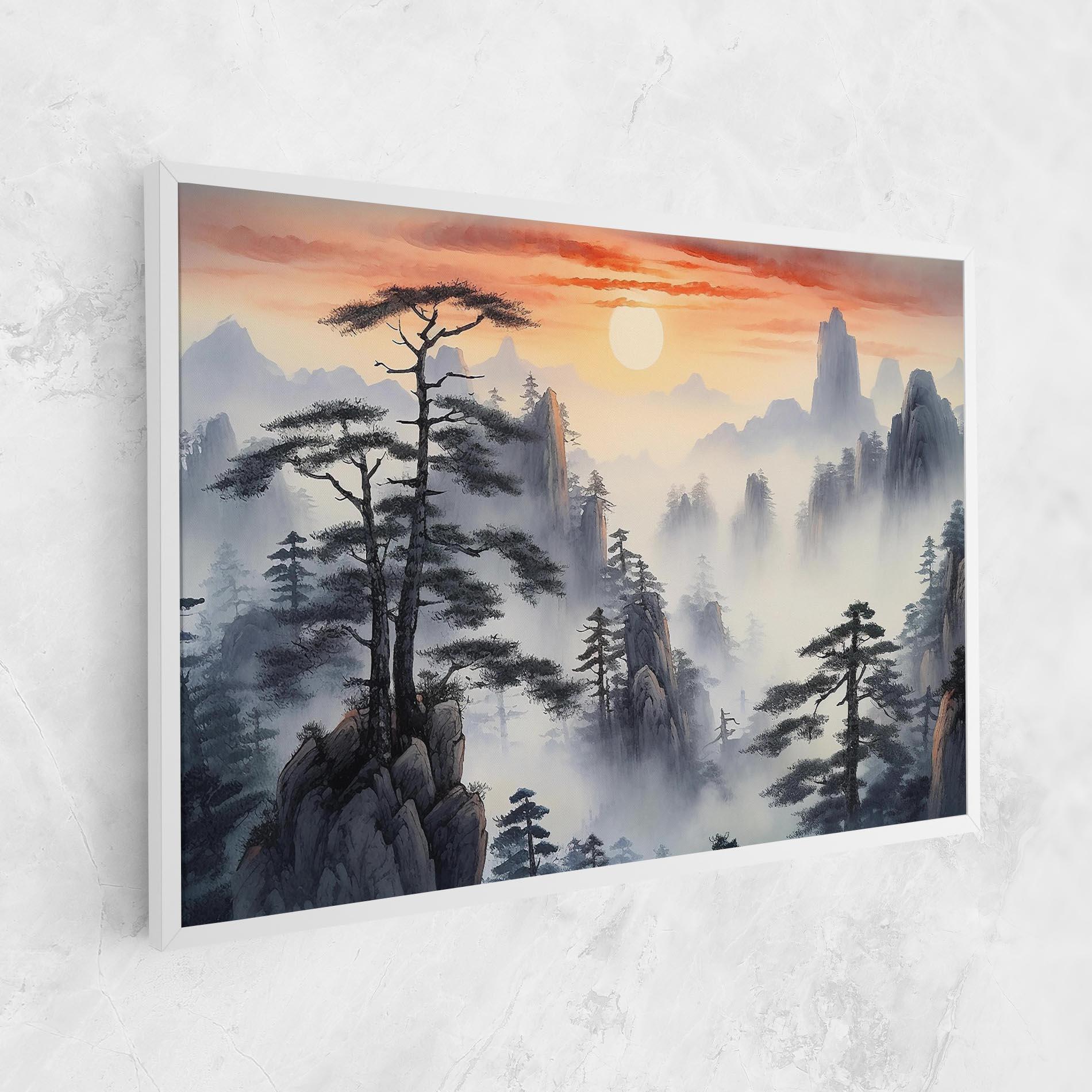 Leinwandbild Fog Trees mockup 1