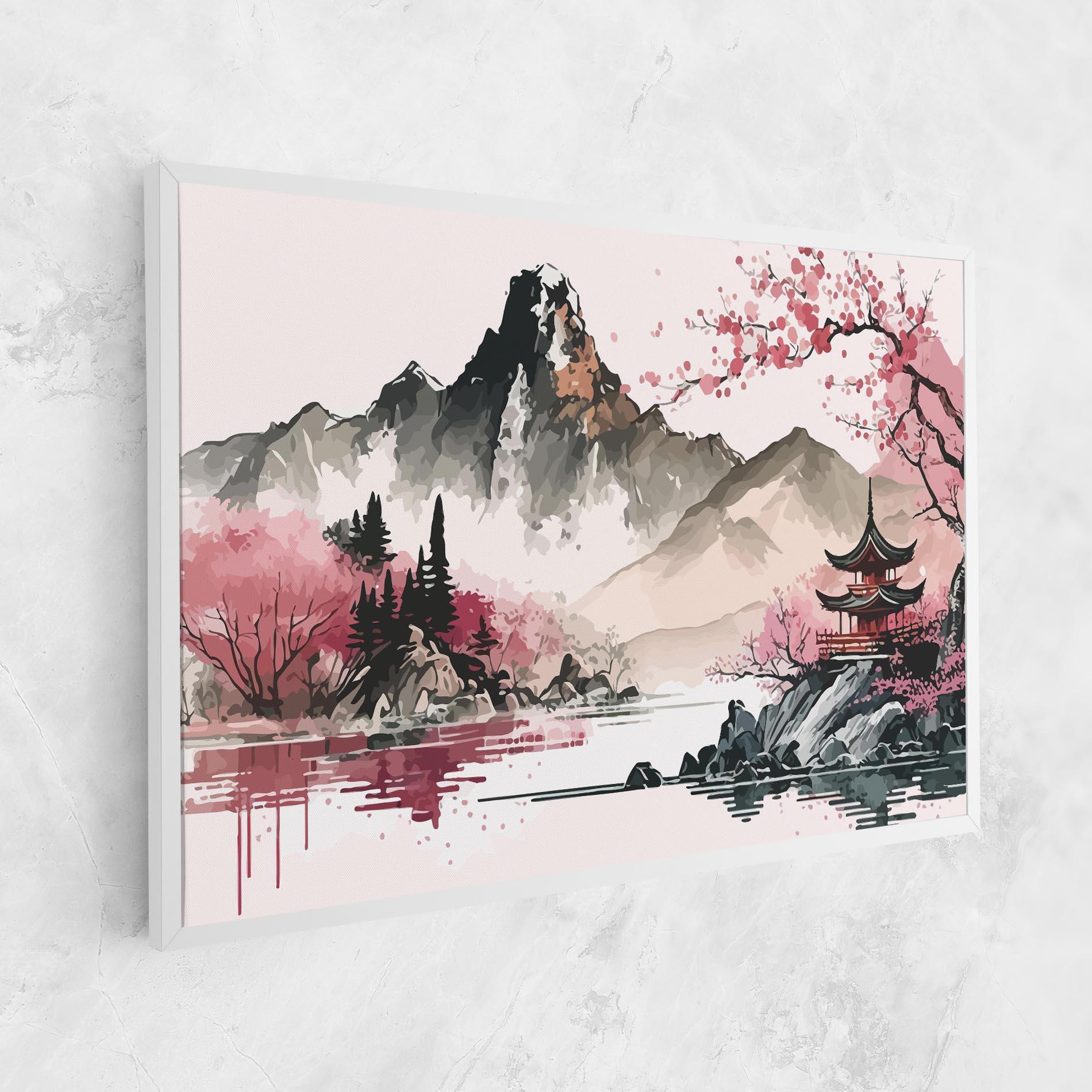 Leinwandbild Pink Asian View mockup 1