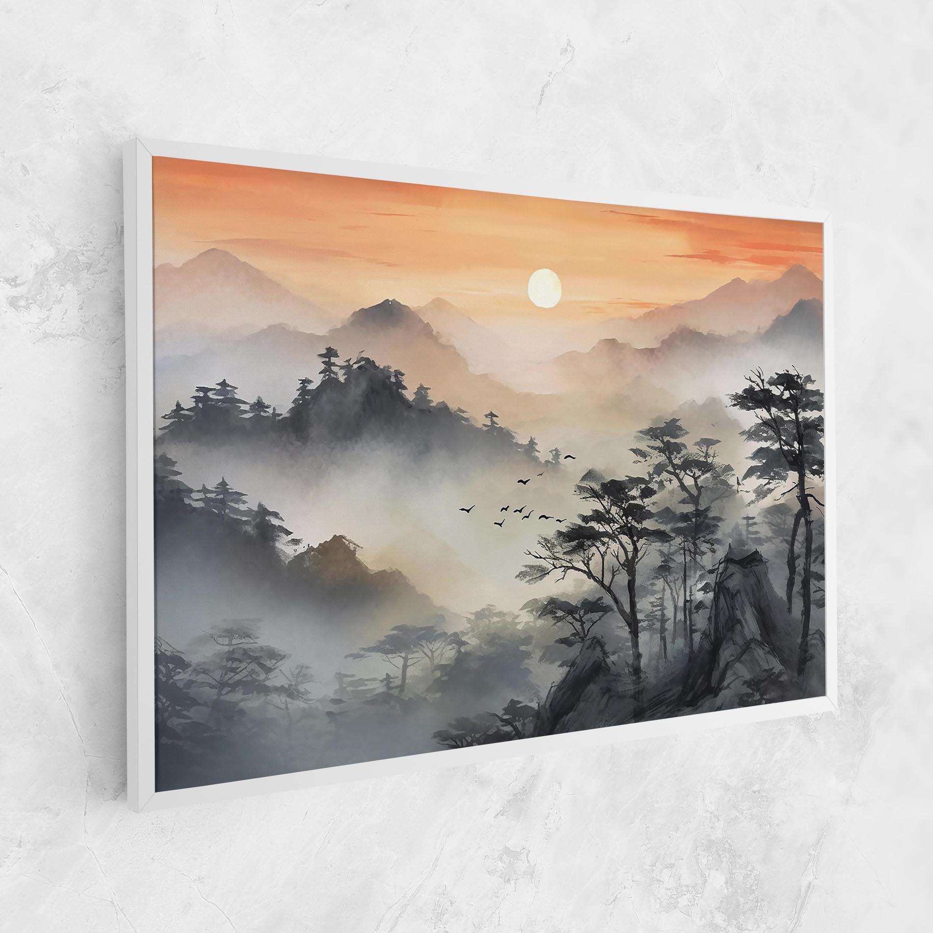 Leinwandbild Sunset Fog mockup 1