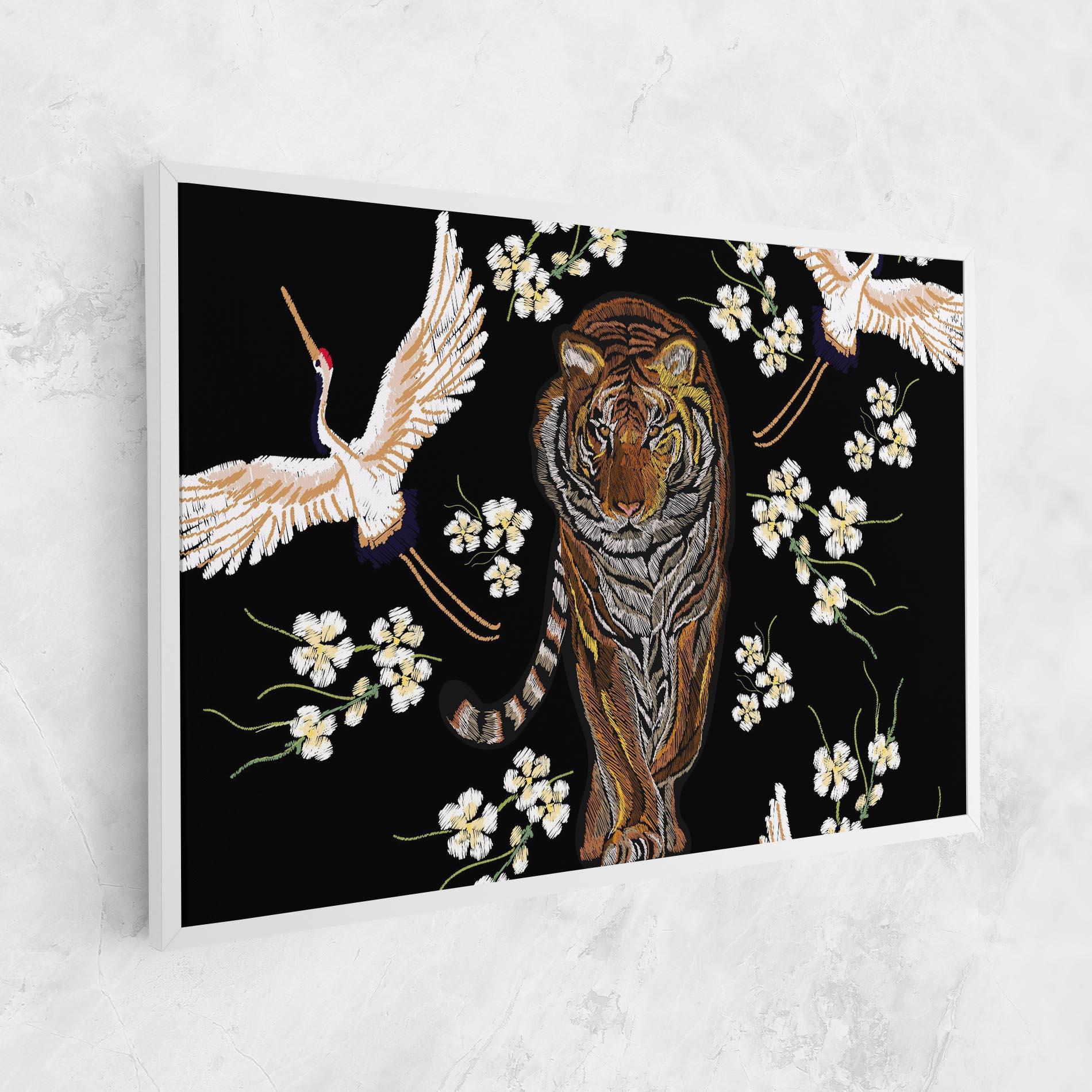 Leinwandbild Tiger Birds Art mockup 1