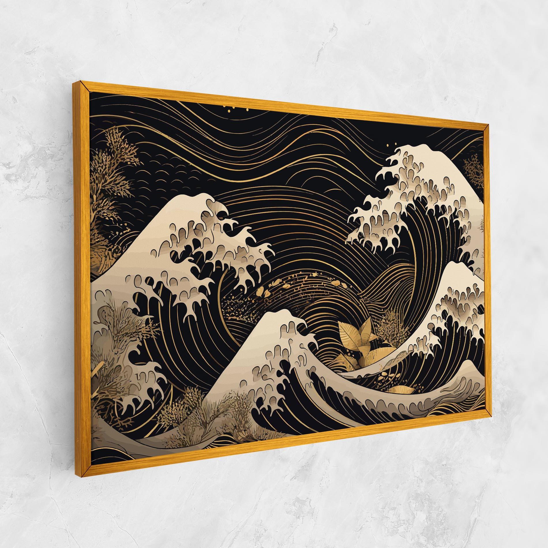 Leinwandbild Asiatic Gold Wave mockup 1