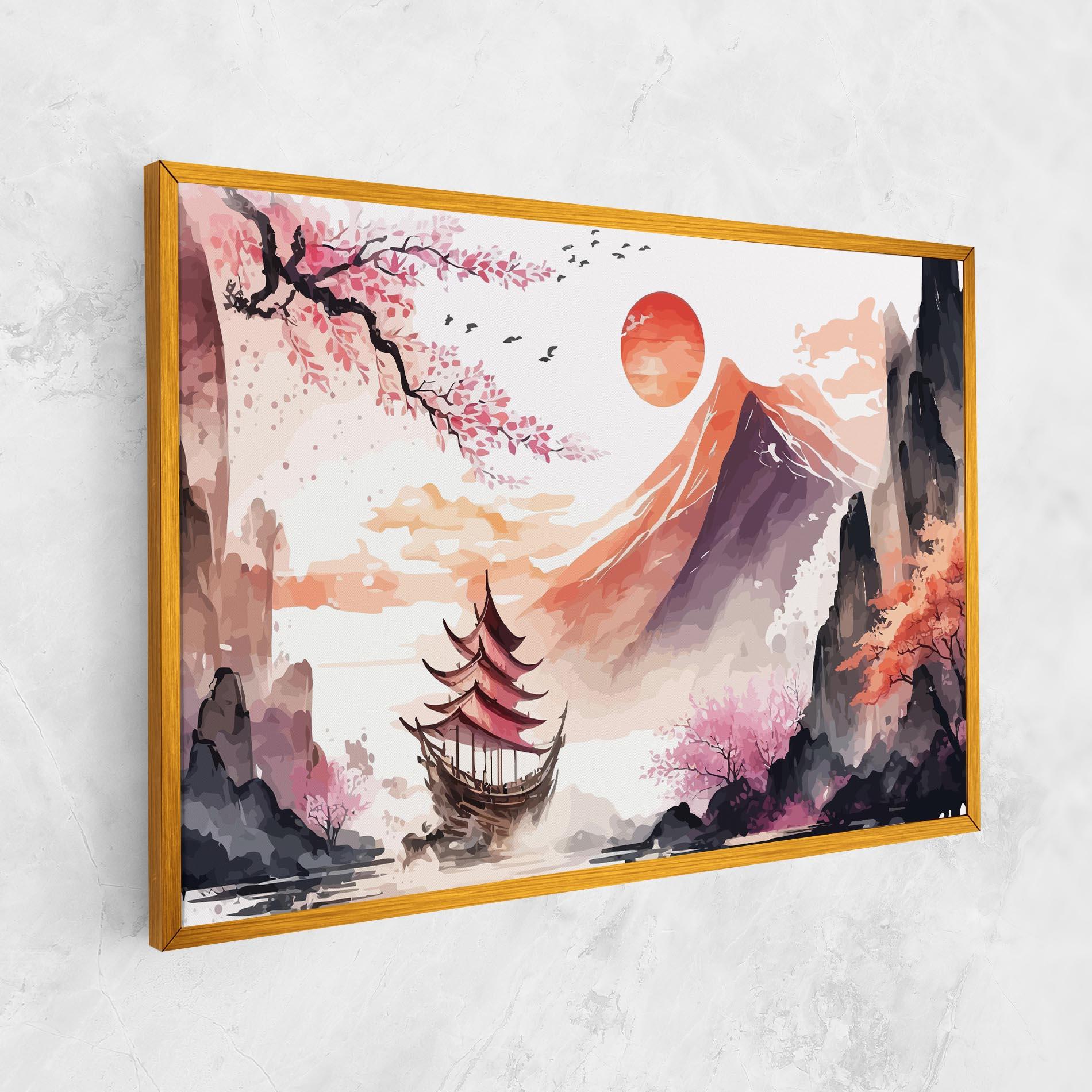 Leinwandbild Asiatic Purple Mountain mockup 1