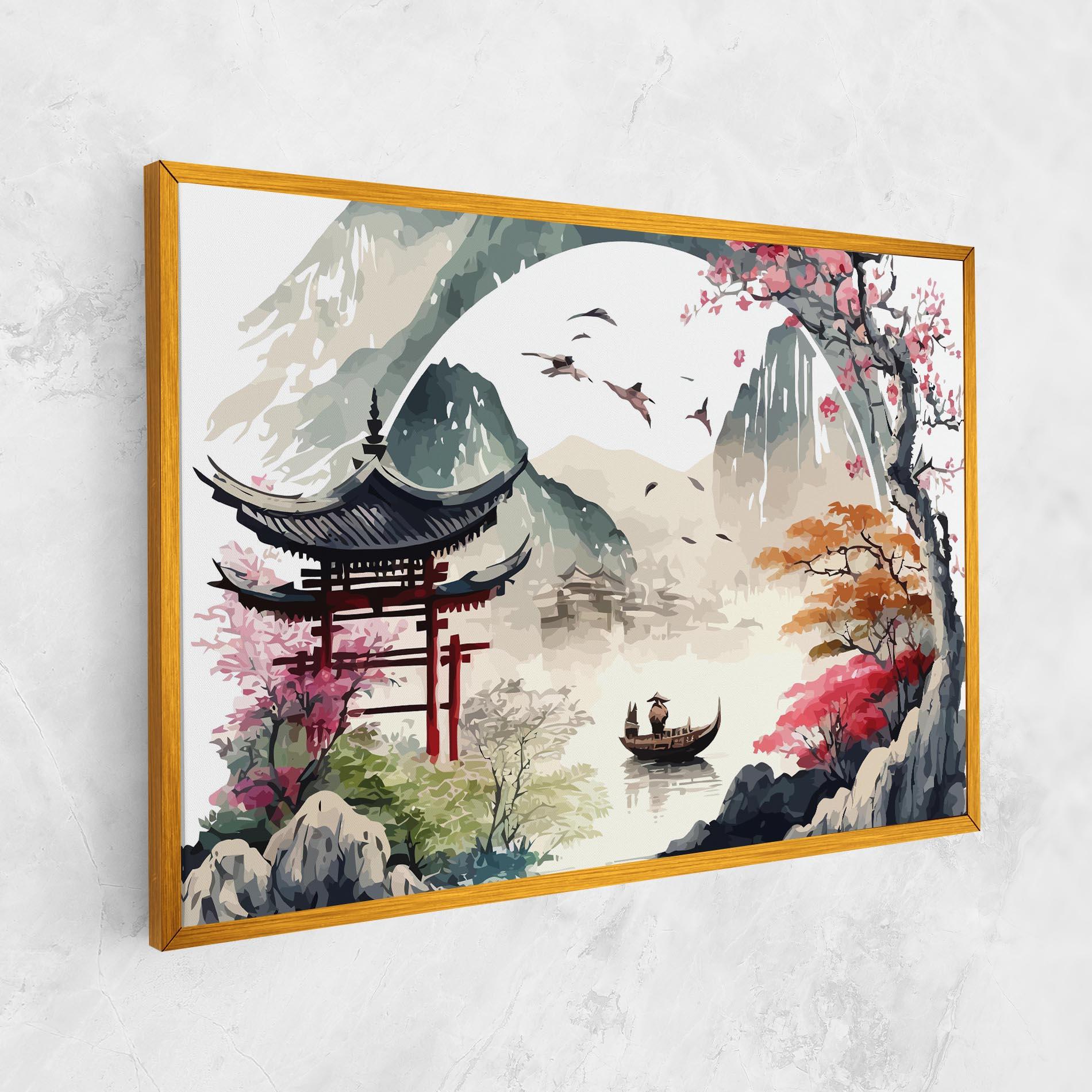 Leinwandbild Beautiful Asiatic View mockup 1