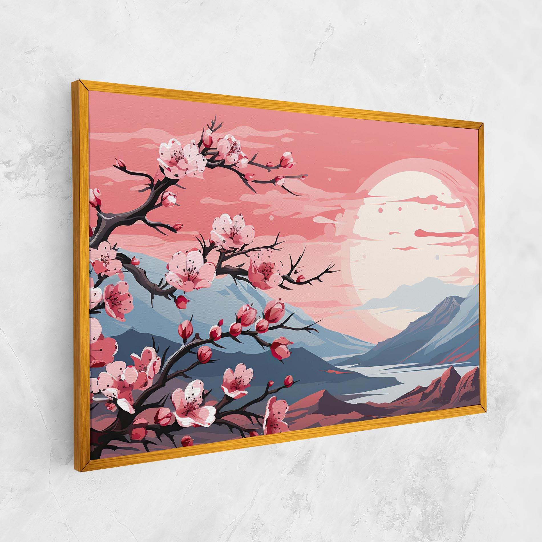 Leinwandbild Chinese Cherry Blossoms mockup 1