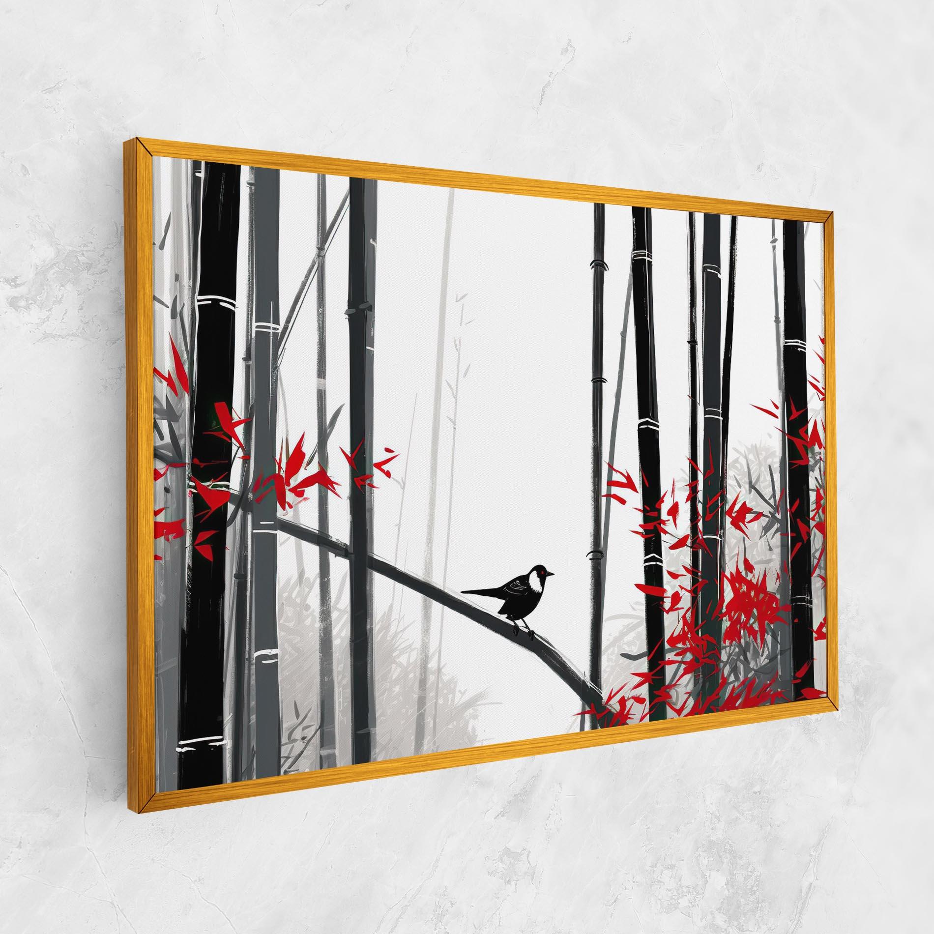Leinwandbild Chinese Red Leafs mockup 1