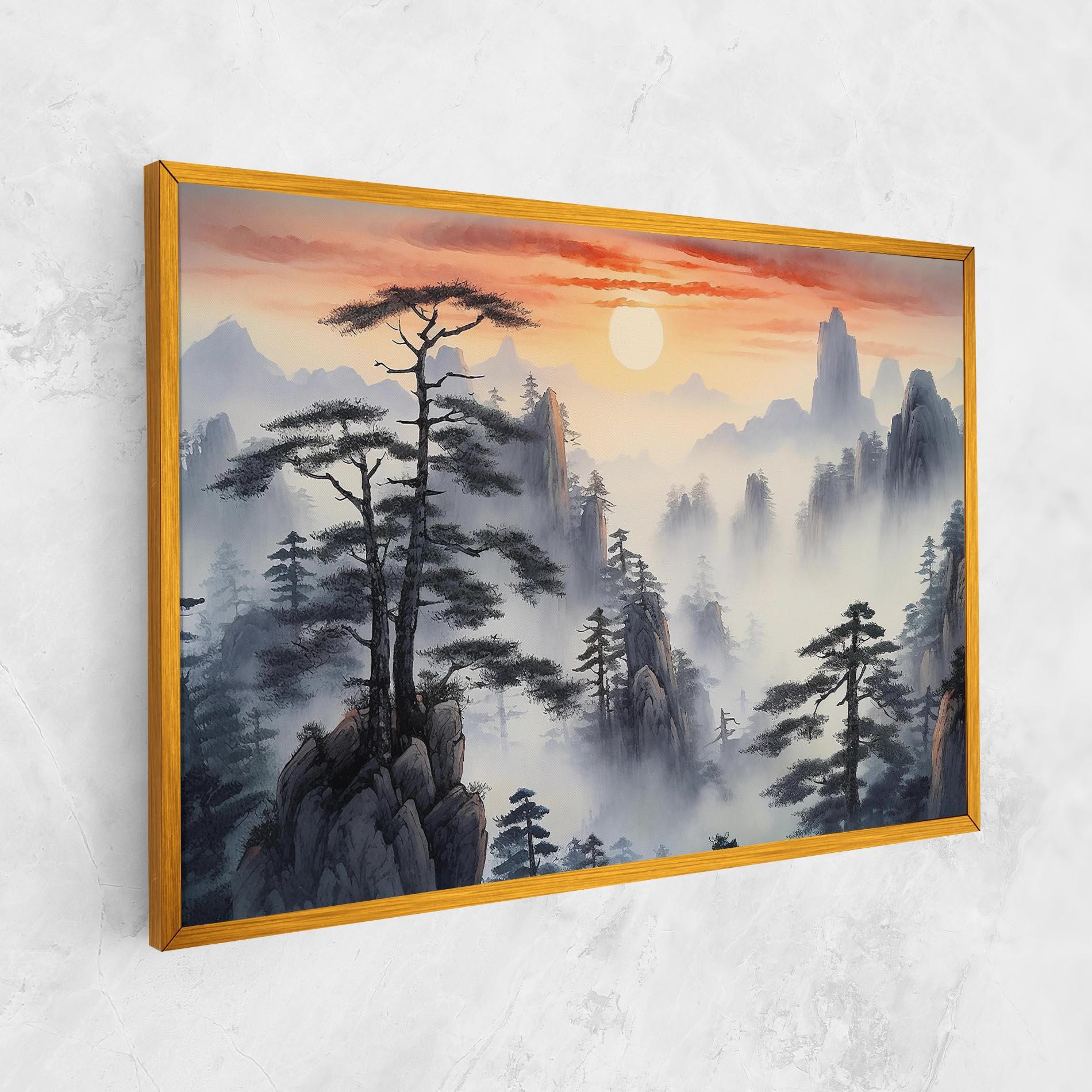 Leinwandbild Fog Trees mockup 1