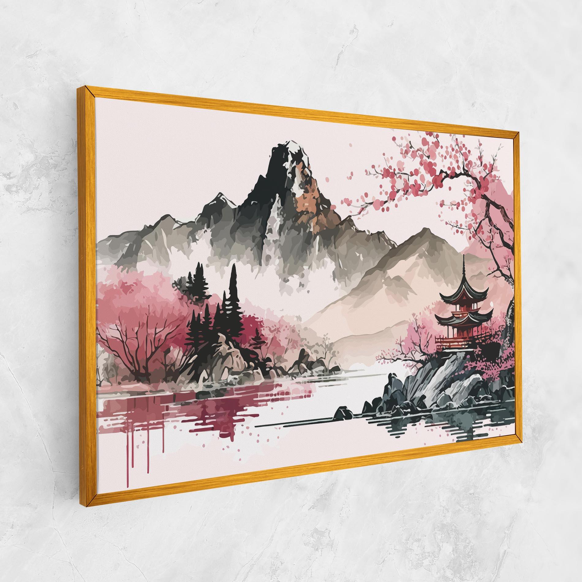 Leinwandbild Pink Asian View mockup 1